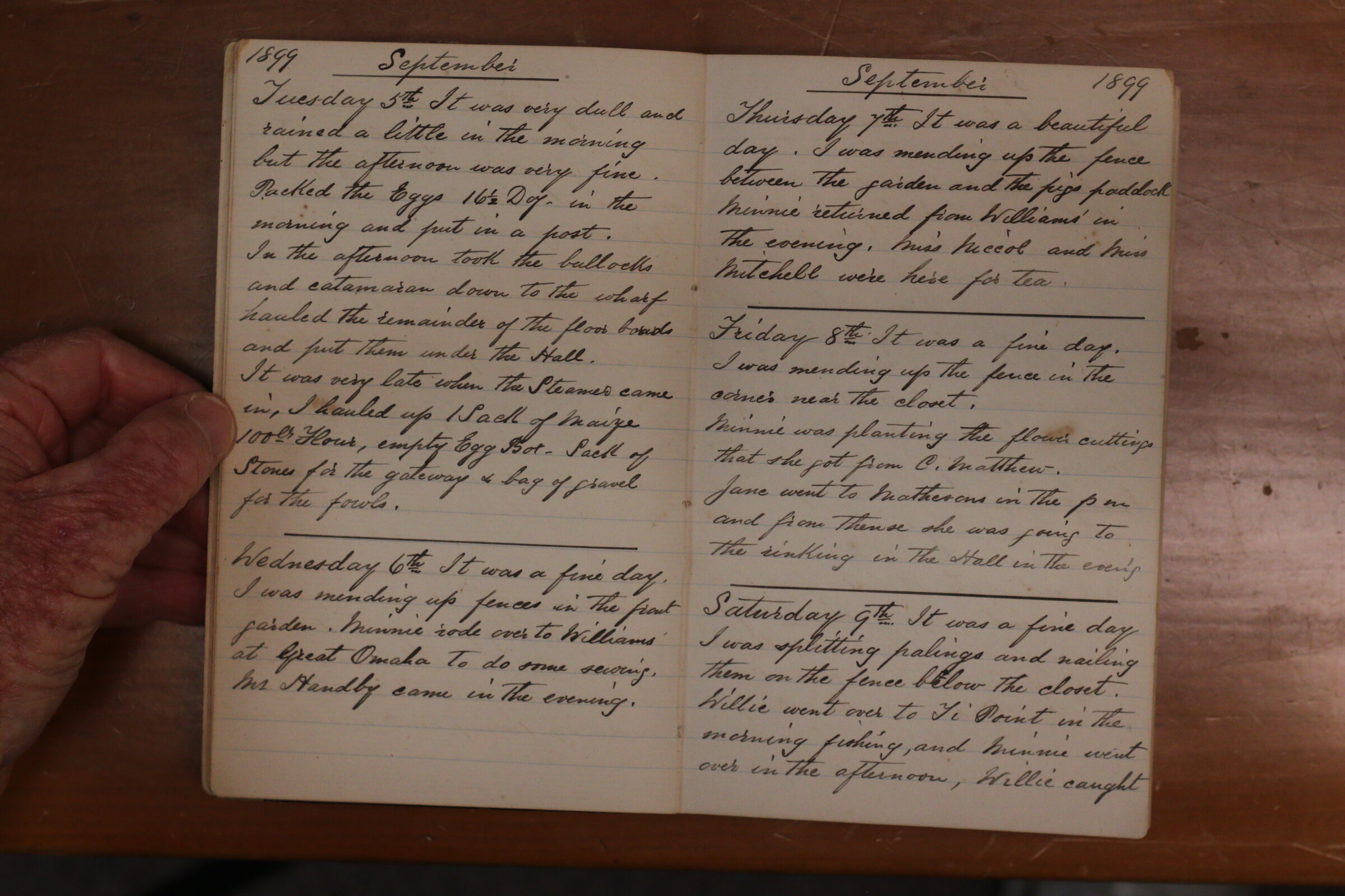 Original CS Clarke diary page