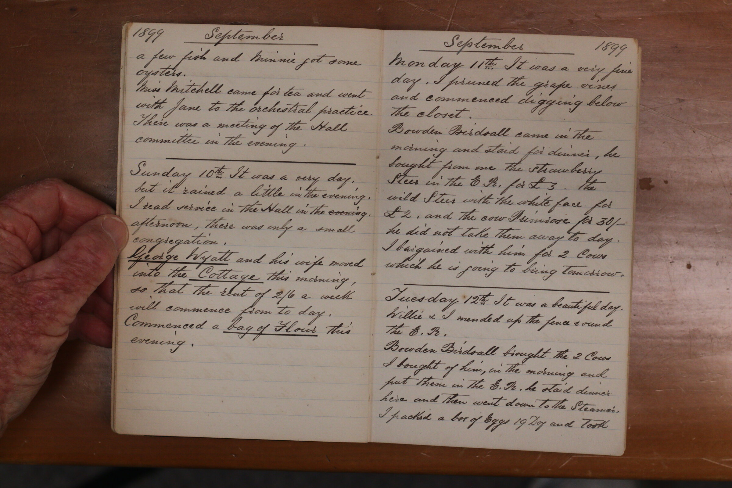 Original CS Clarke diary page