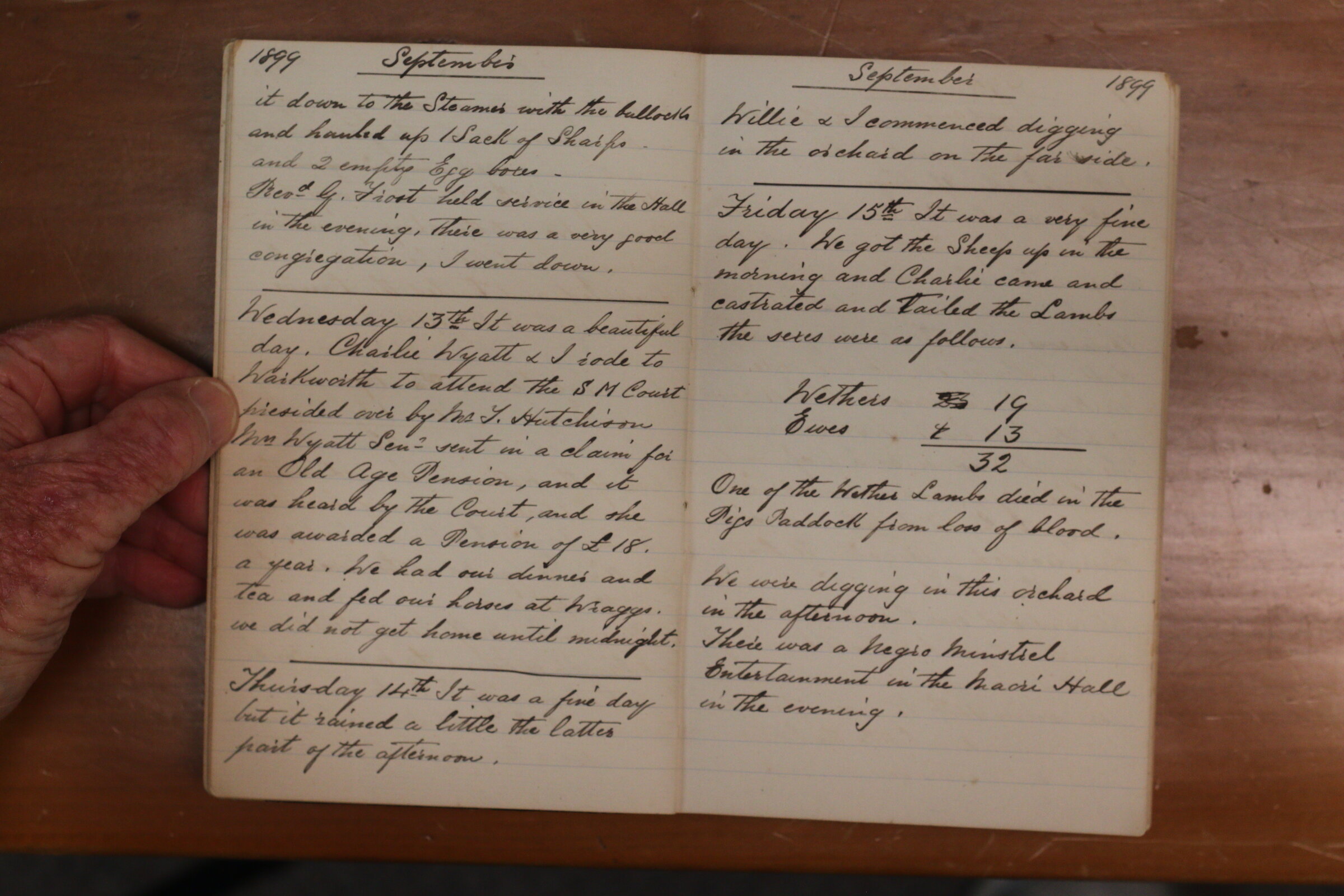 Original CS Clarke diary page