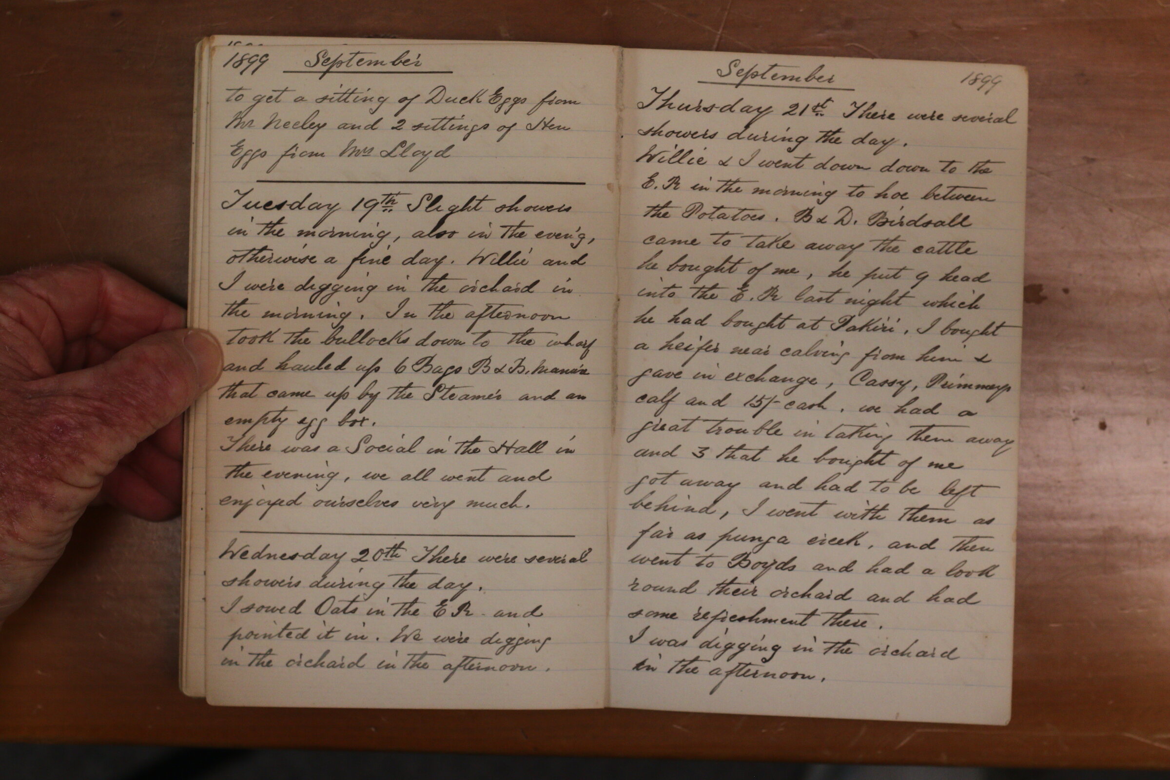 Original CS Clarke diary page