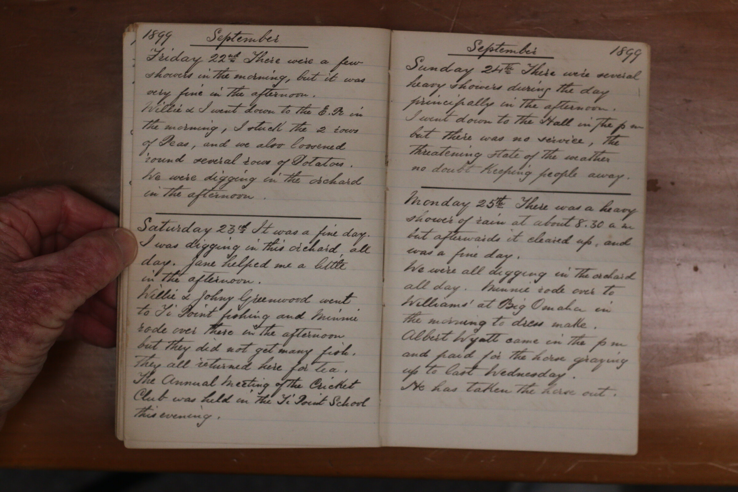 Original CS Clarke diary page