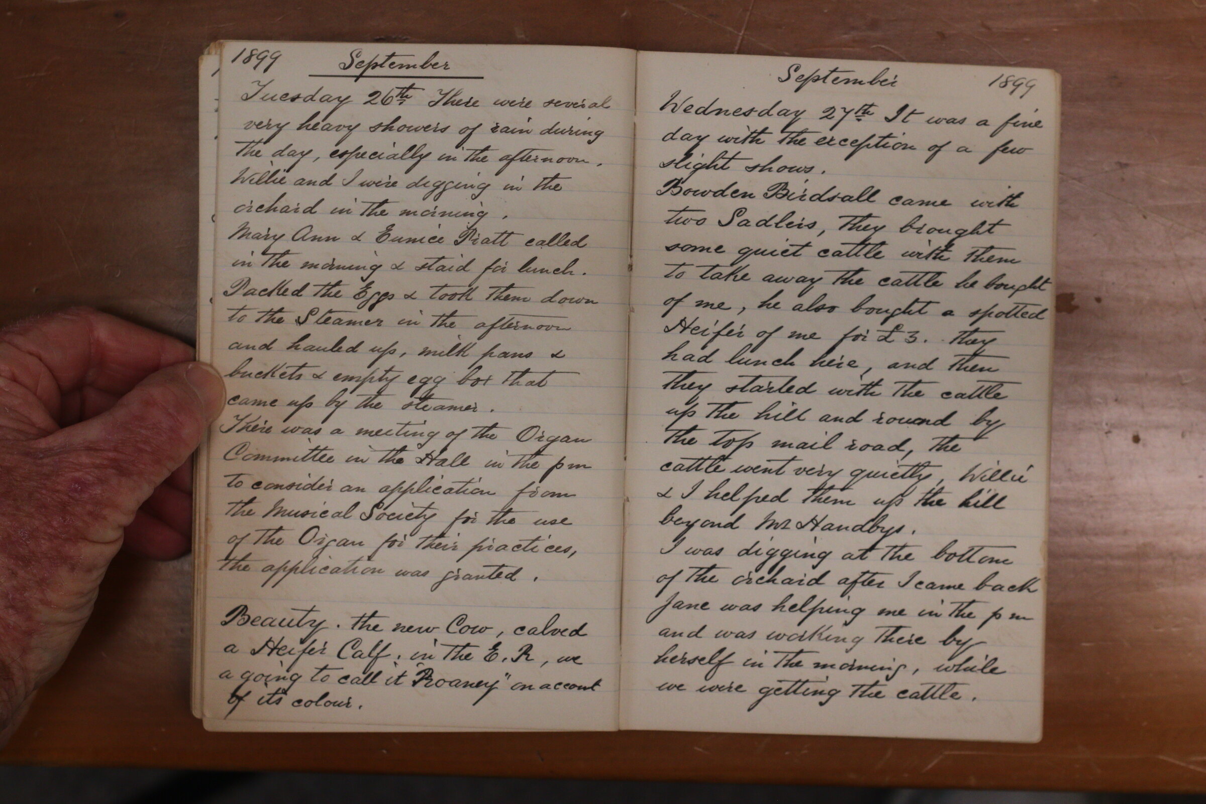 Original CS Clarke diary page