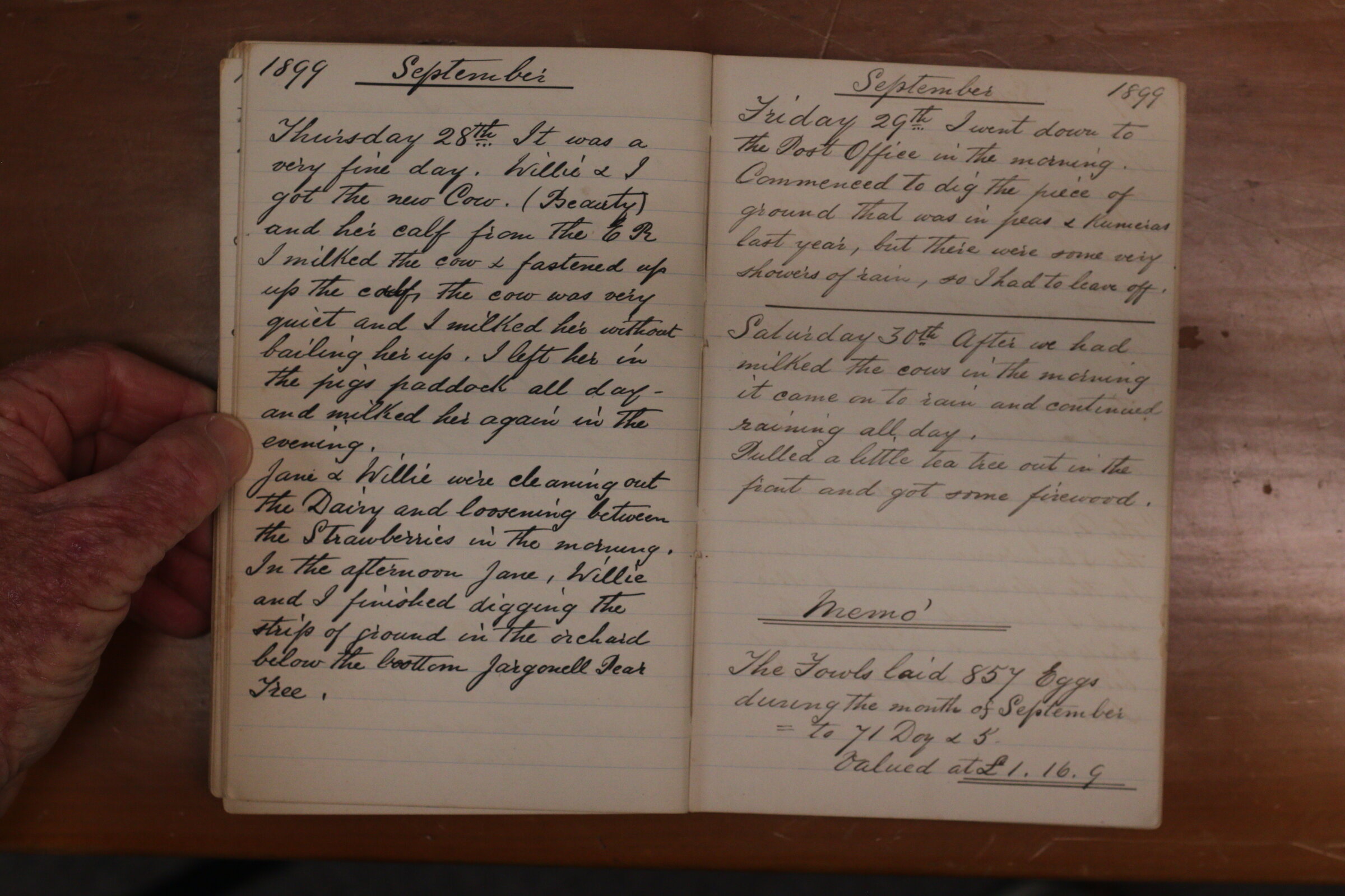 Original CS Clarke diary page