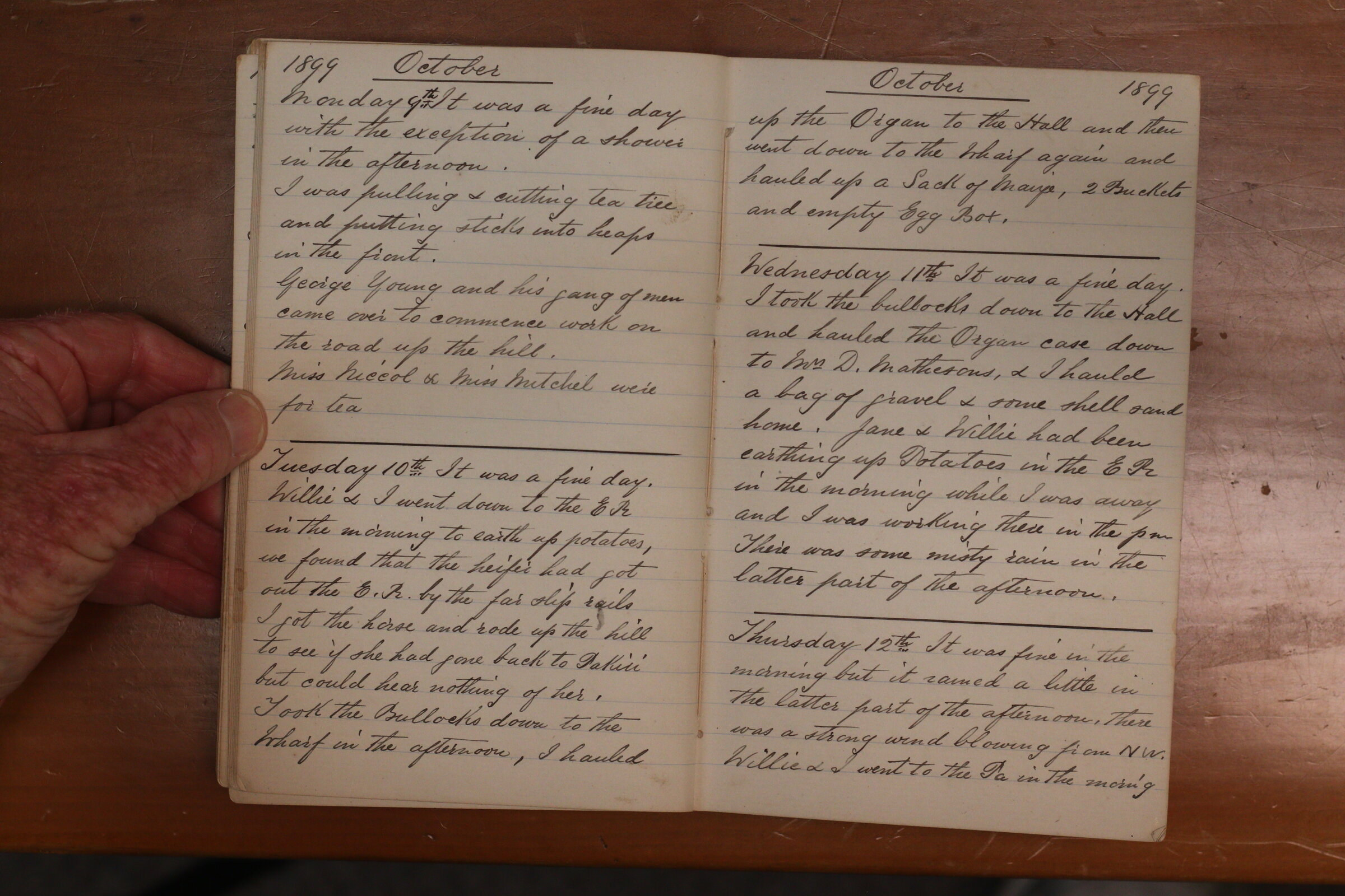 Original CS Clarke diary page