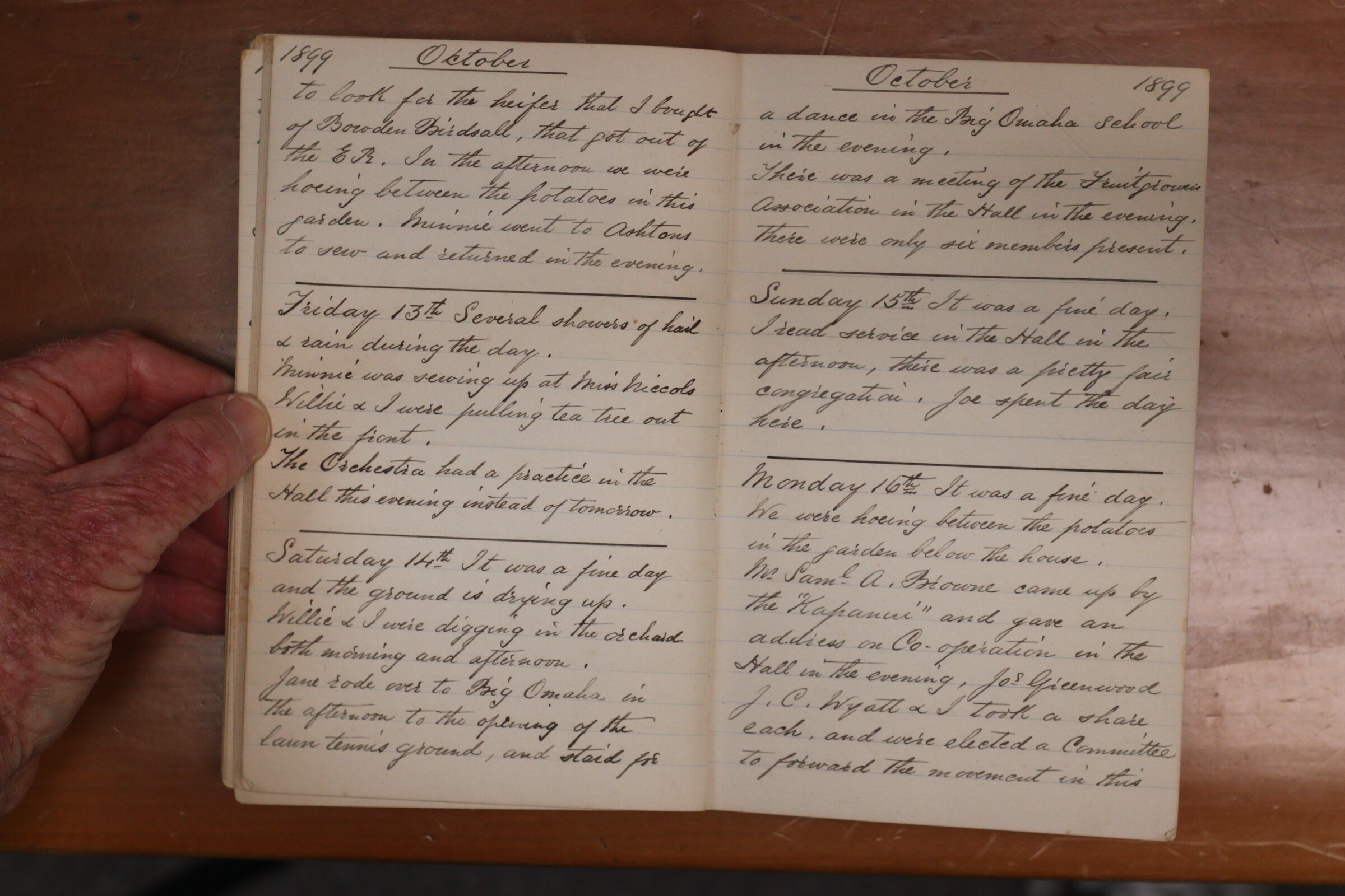Original CS Clarke diary page