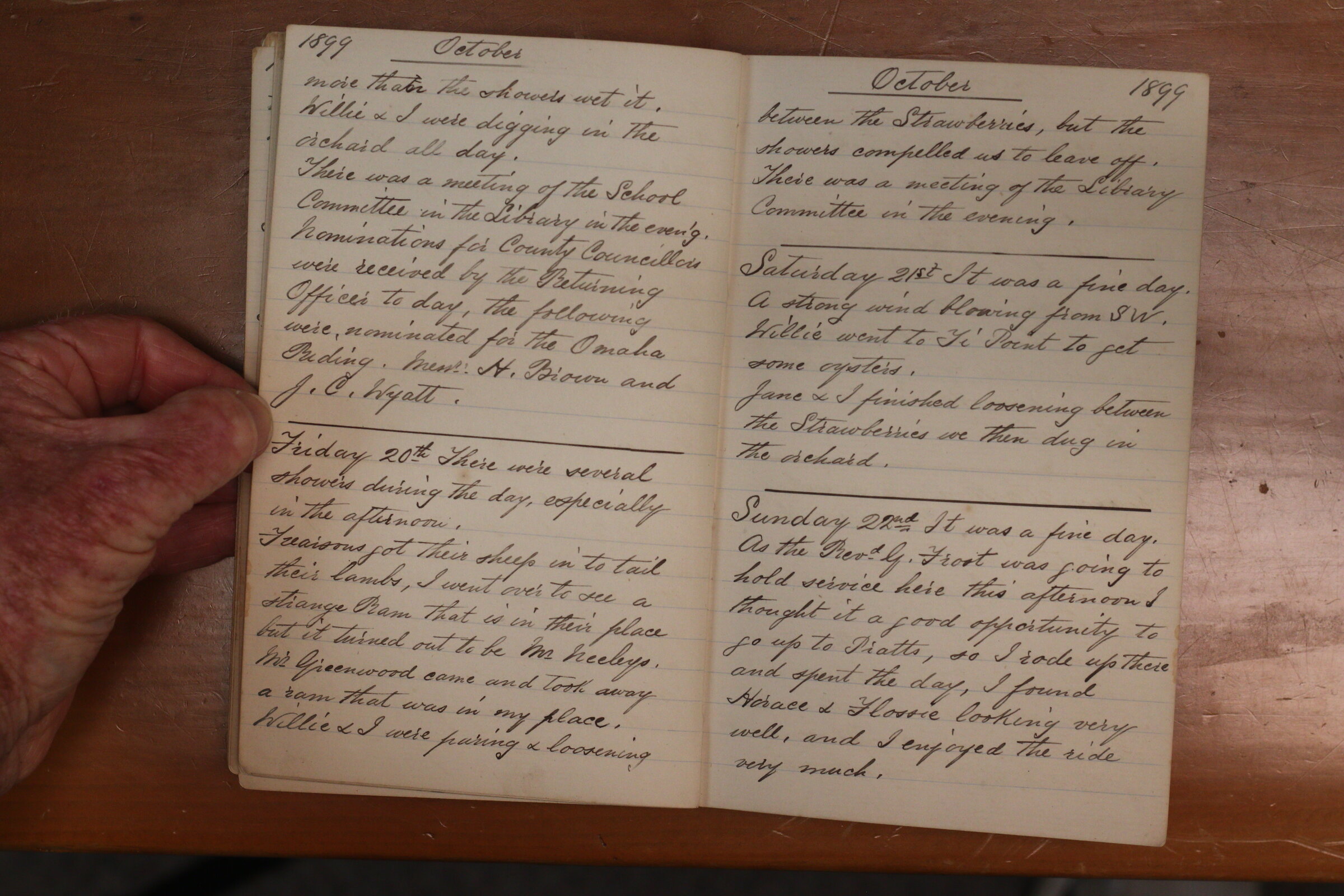Original CS Clarke diary page