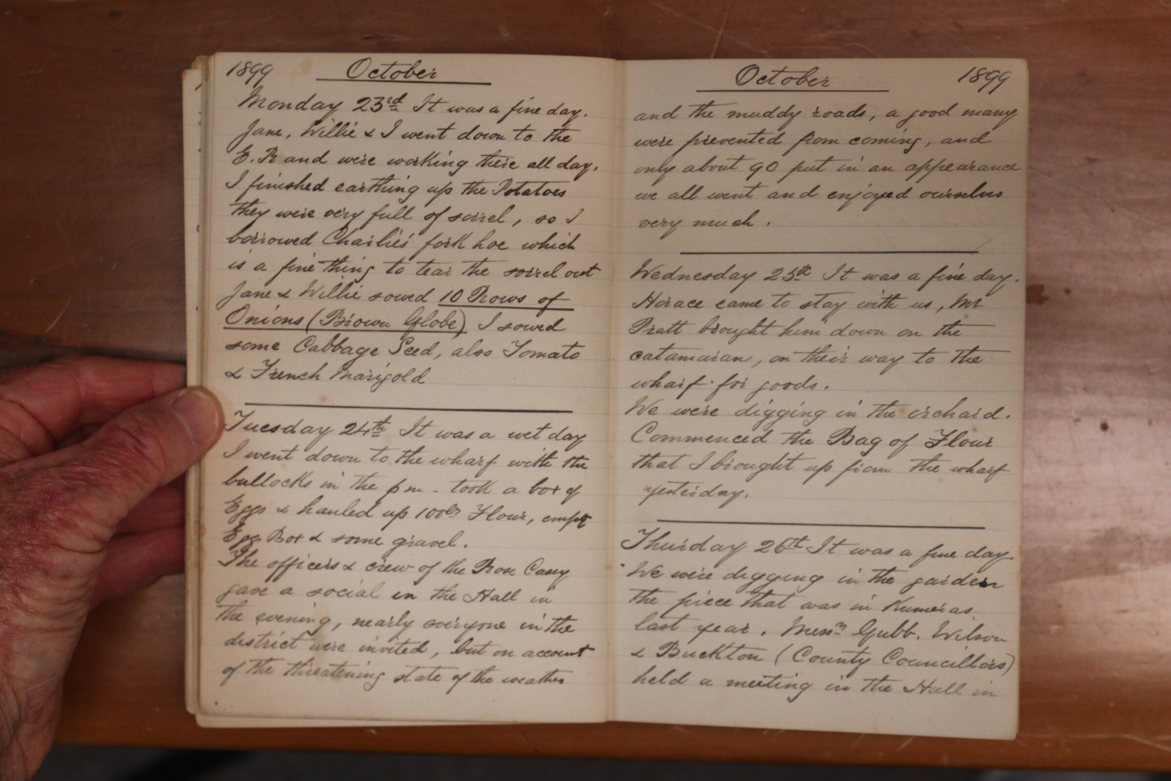 Original CS Clarke diary page