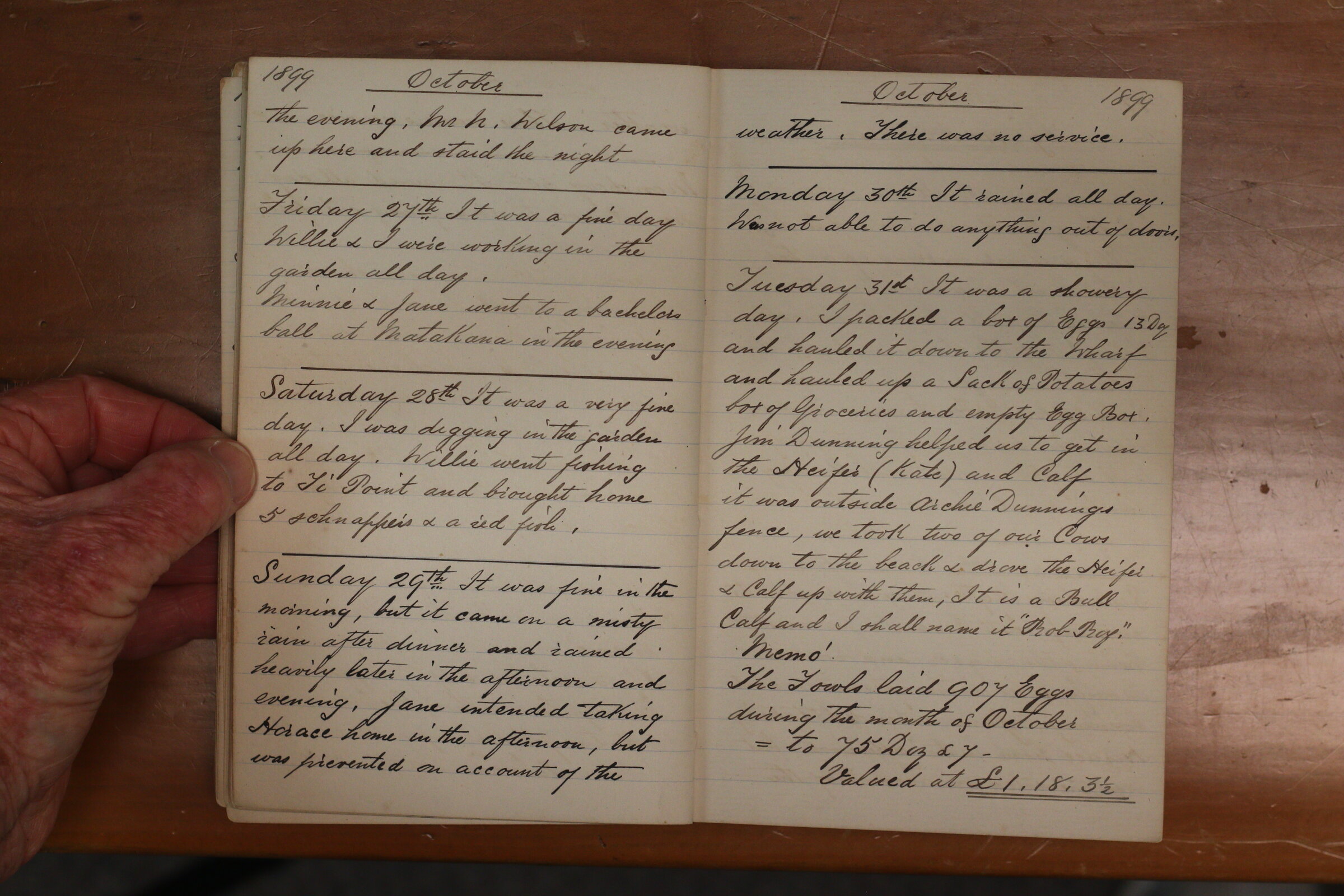 Original CS Clarke diary page