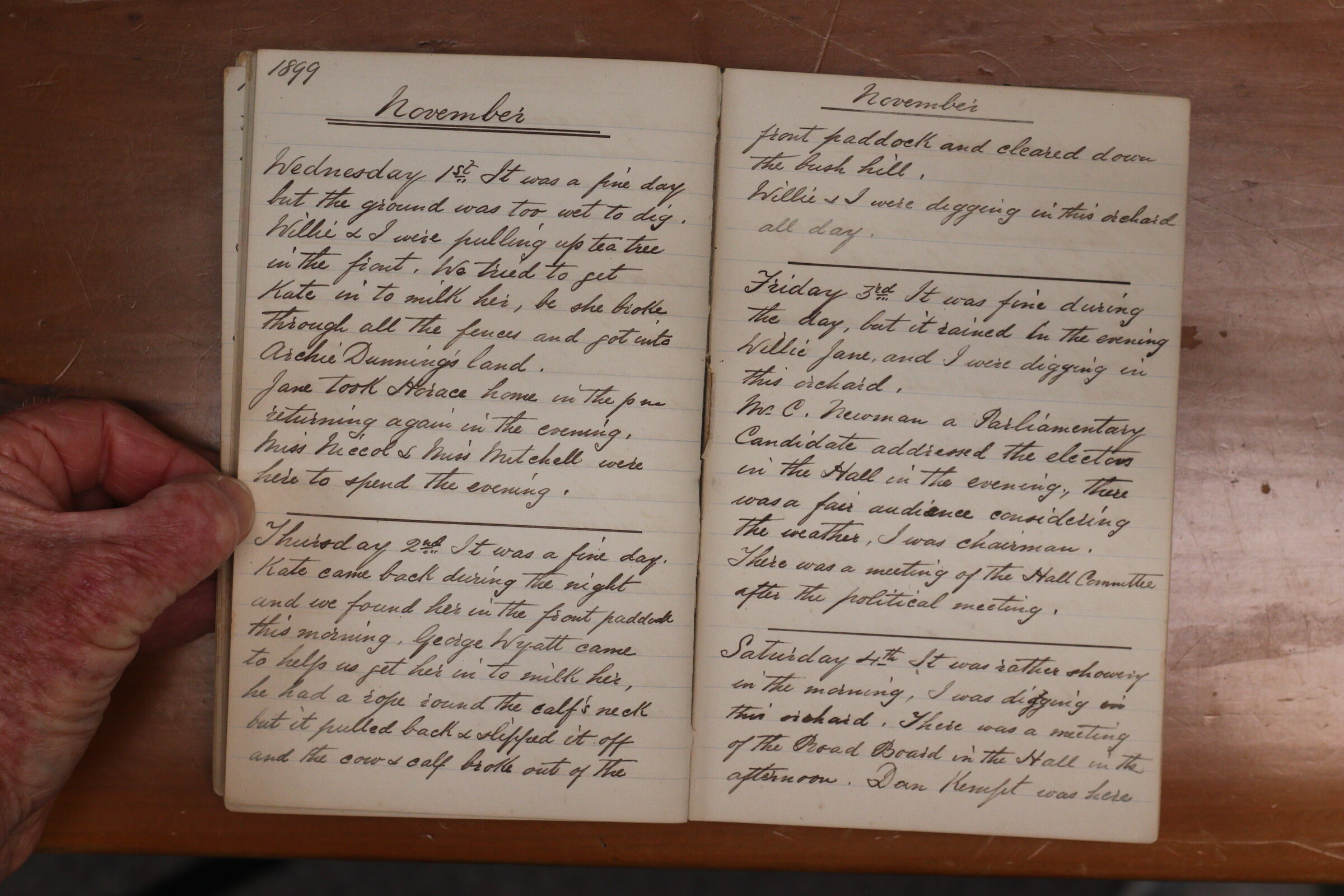 Original CS Clarke diary page