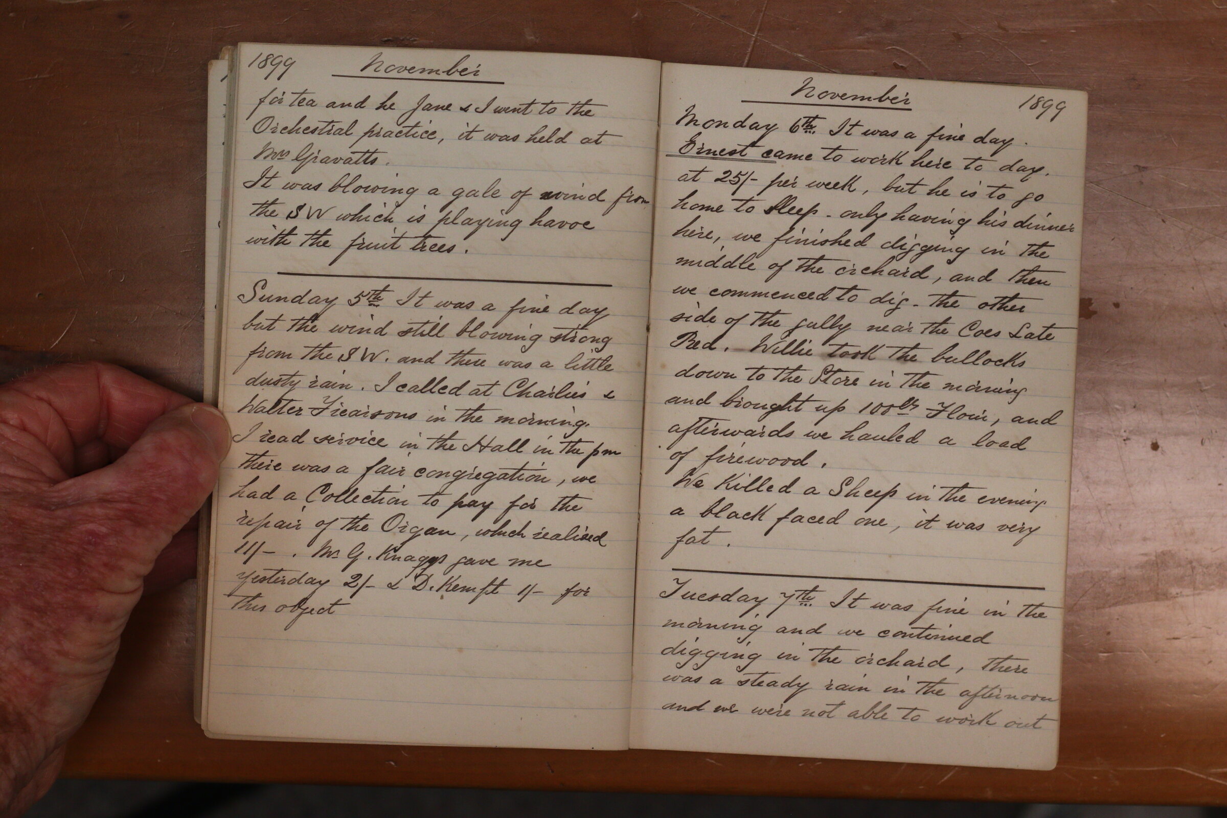 Original CS Clarke diary page