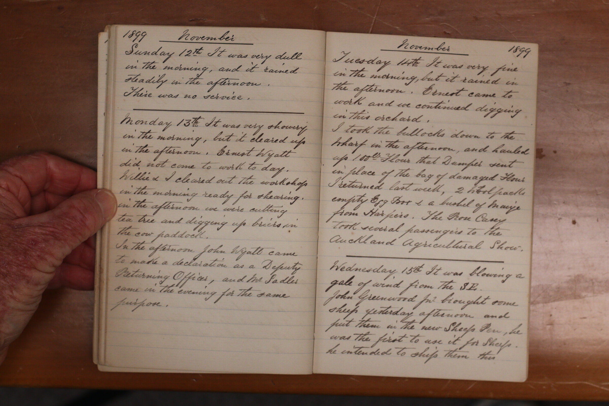 Original CS Clarke diary page