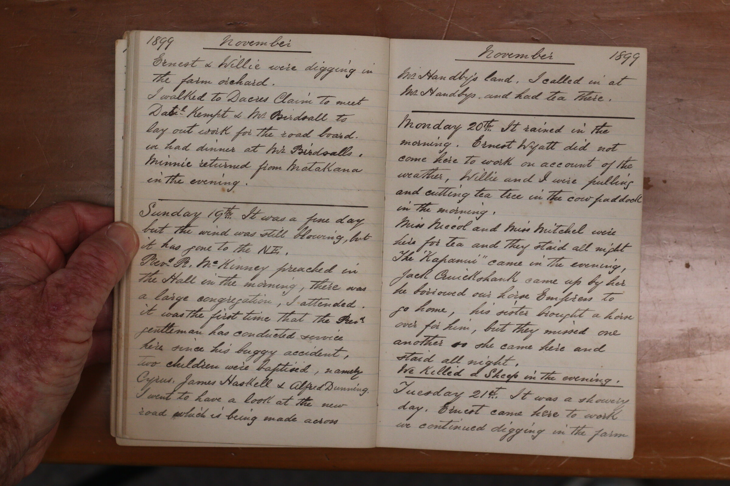 Original CS Clarke diary page