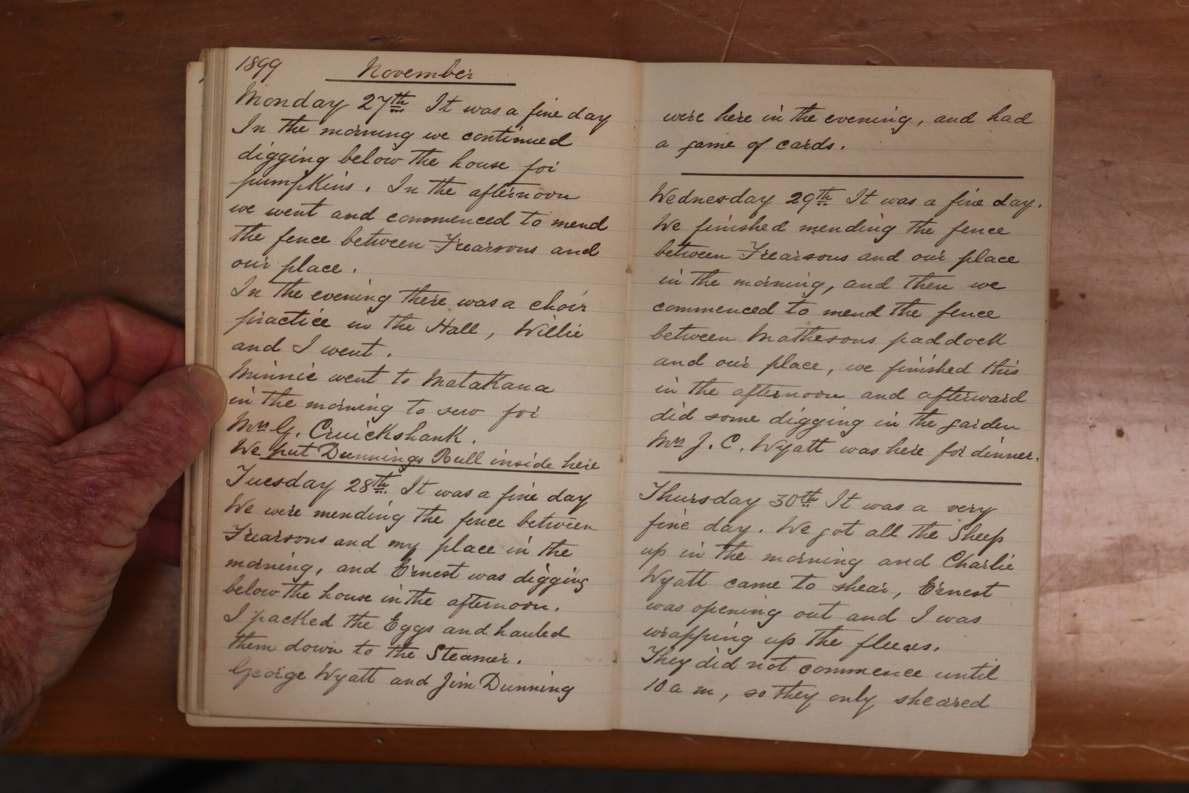 Original CS Clarke diary page