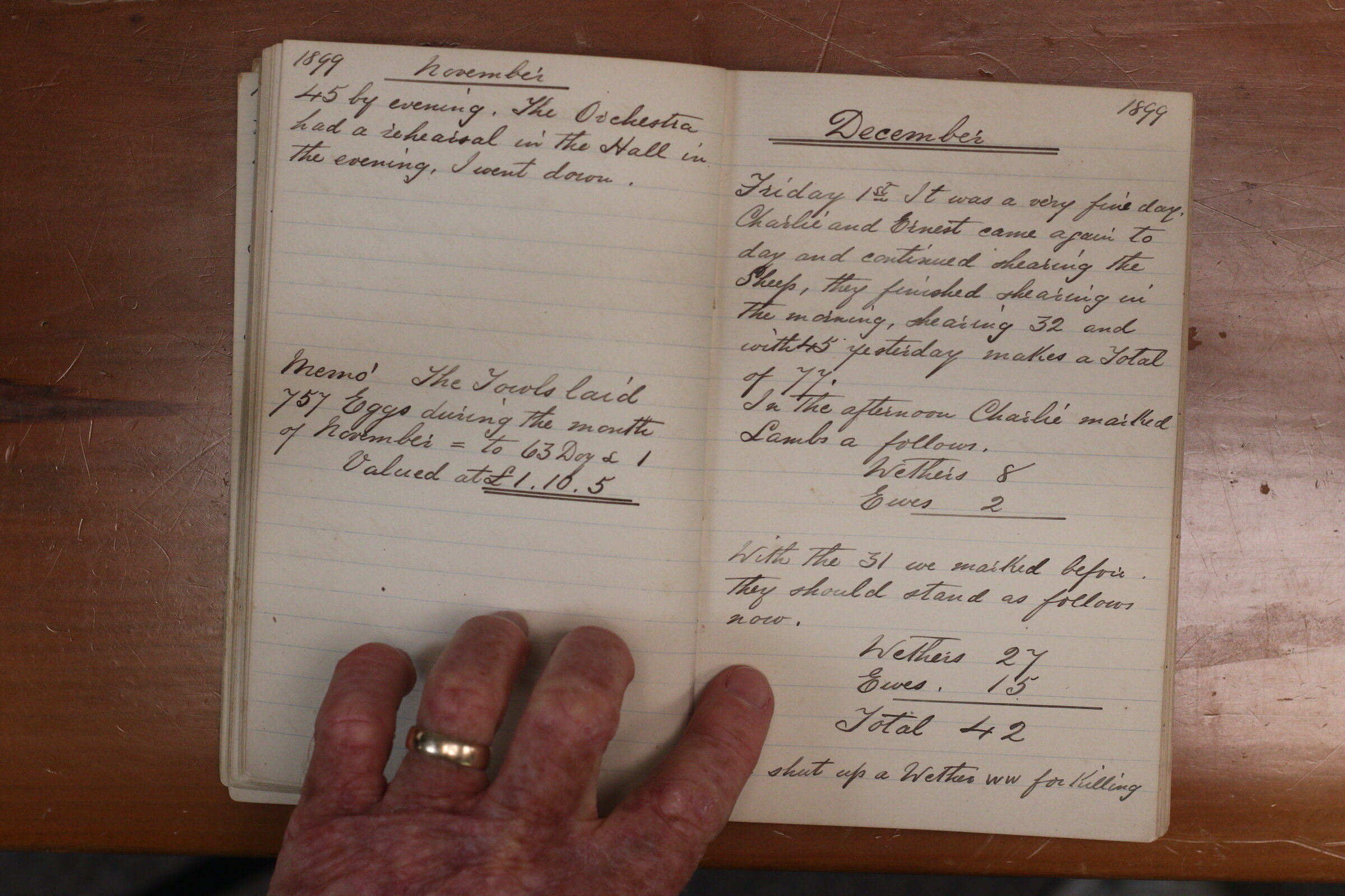 Original CS Clarke diary page