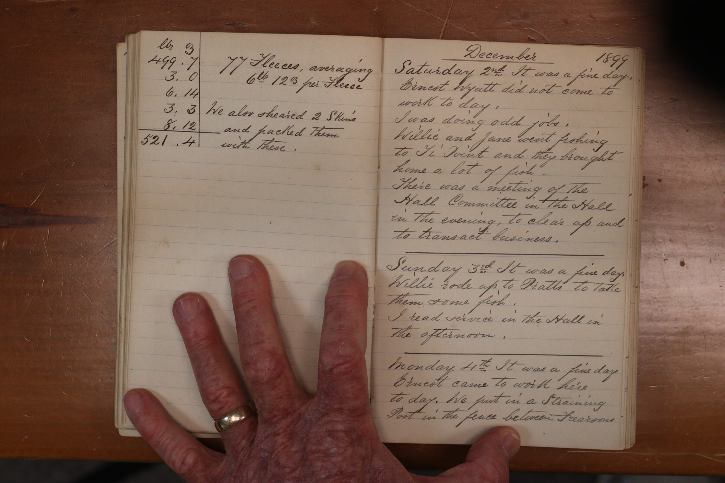 Original CS Clarke diary page