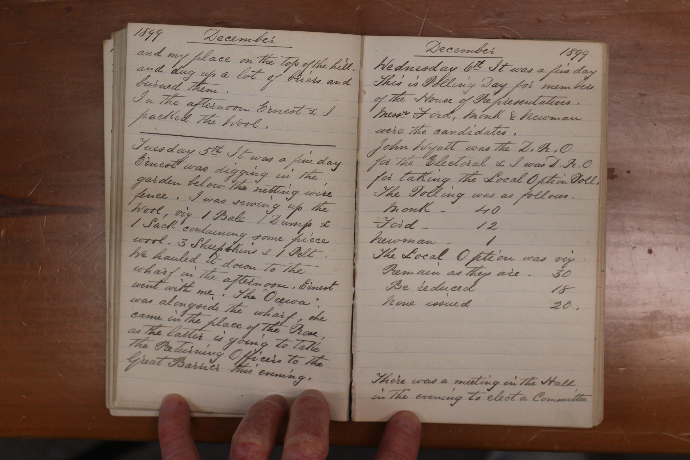 Original CS Clarke diary page
