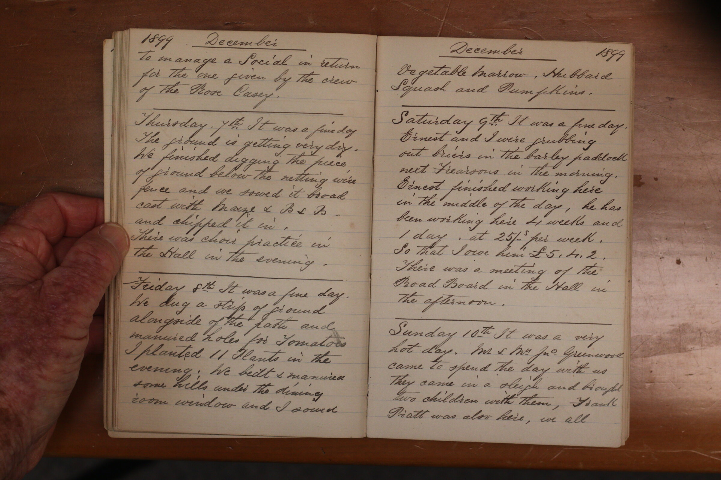 Original CS Clarke diary page
