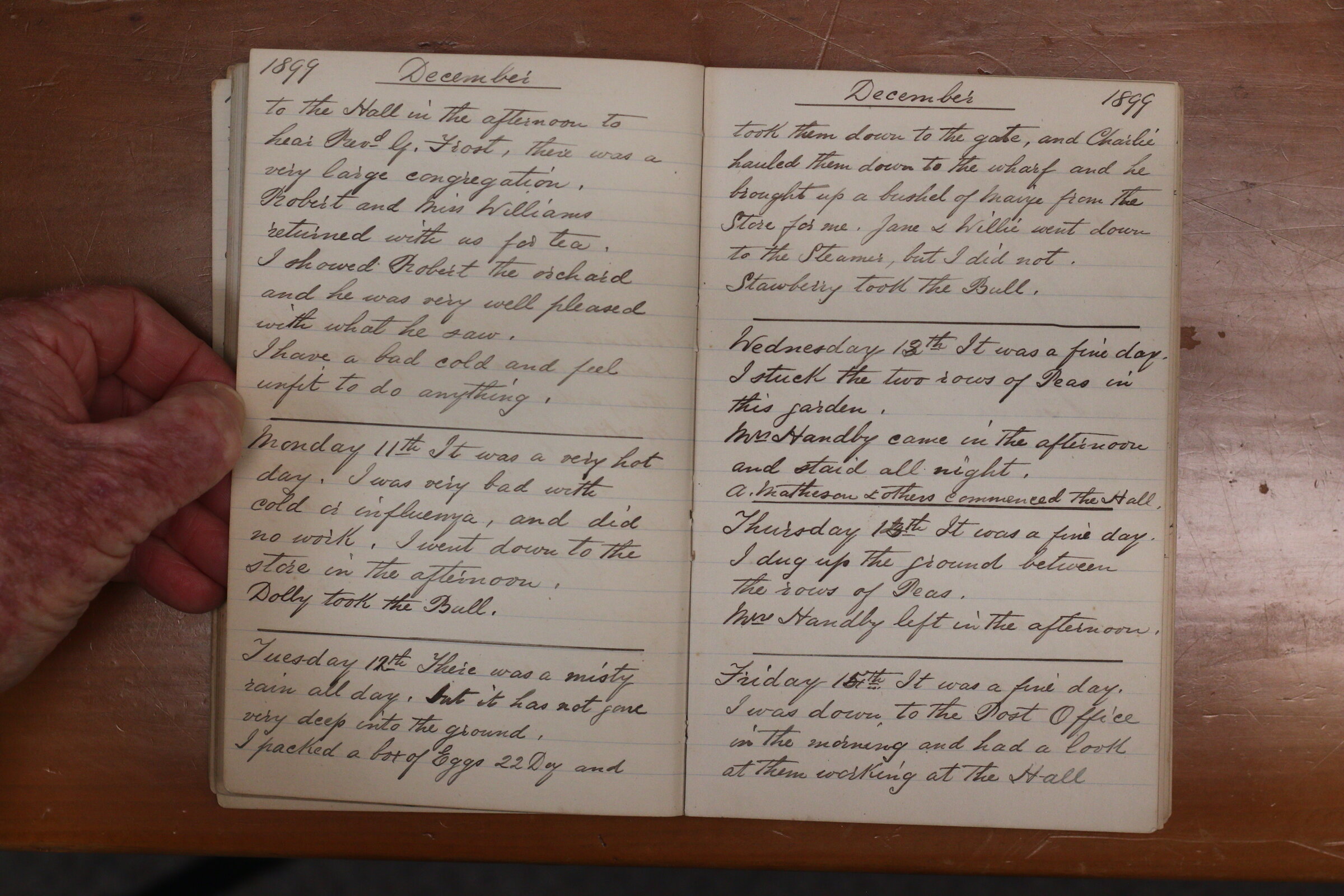 Original CS Clarke diary page