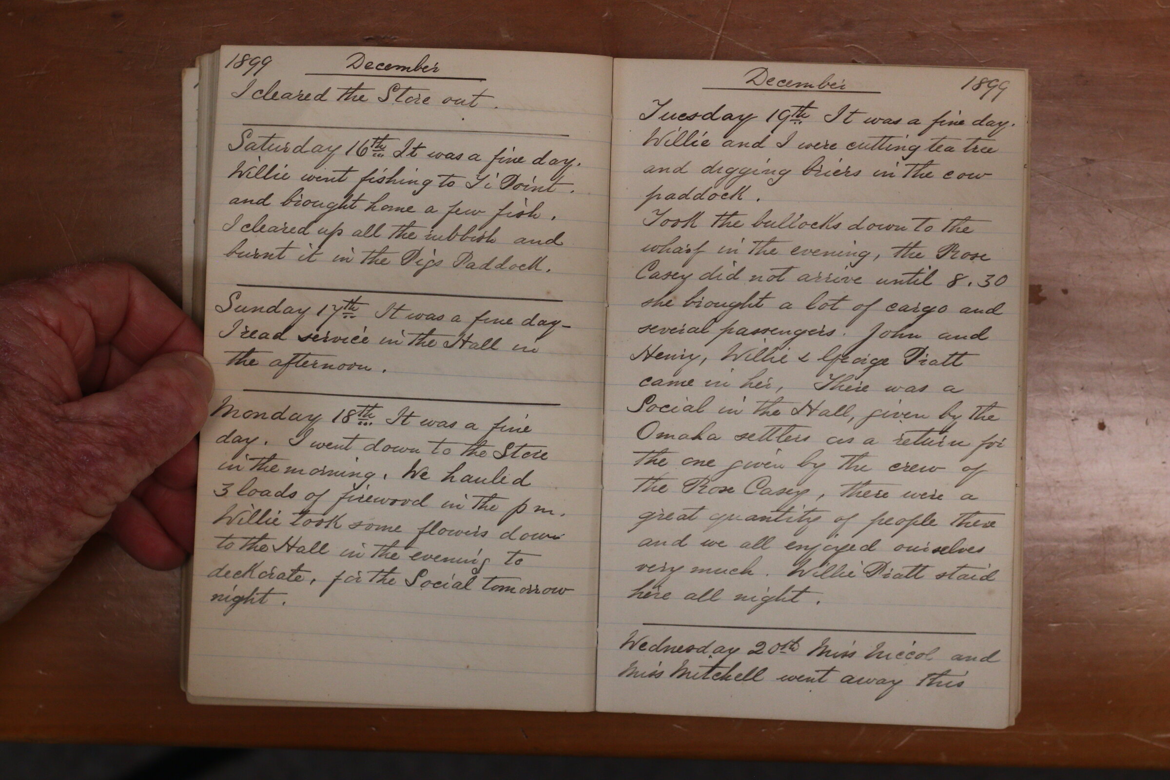 Original CS Clarke diary page