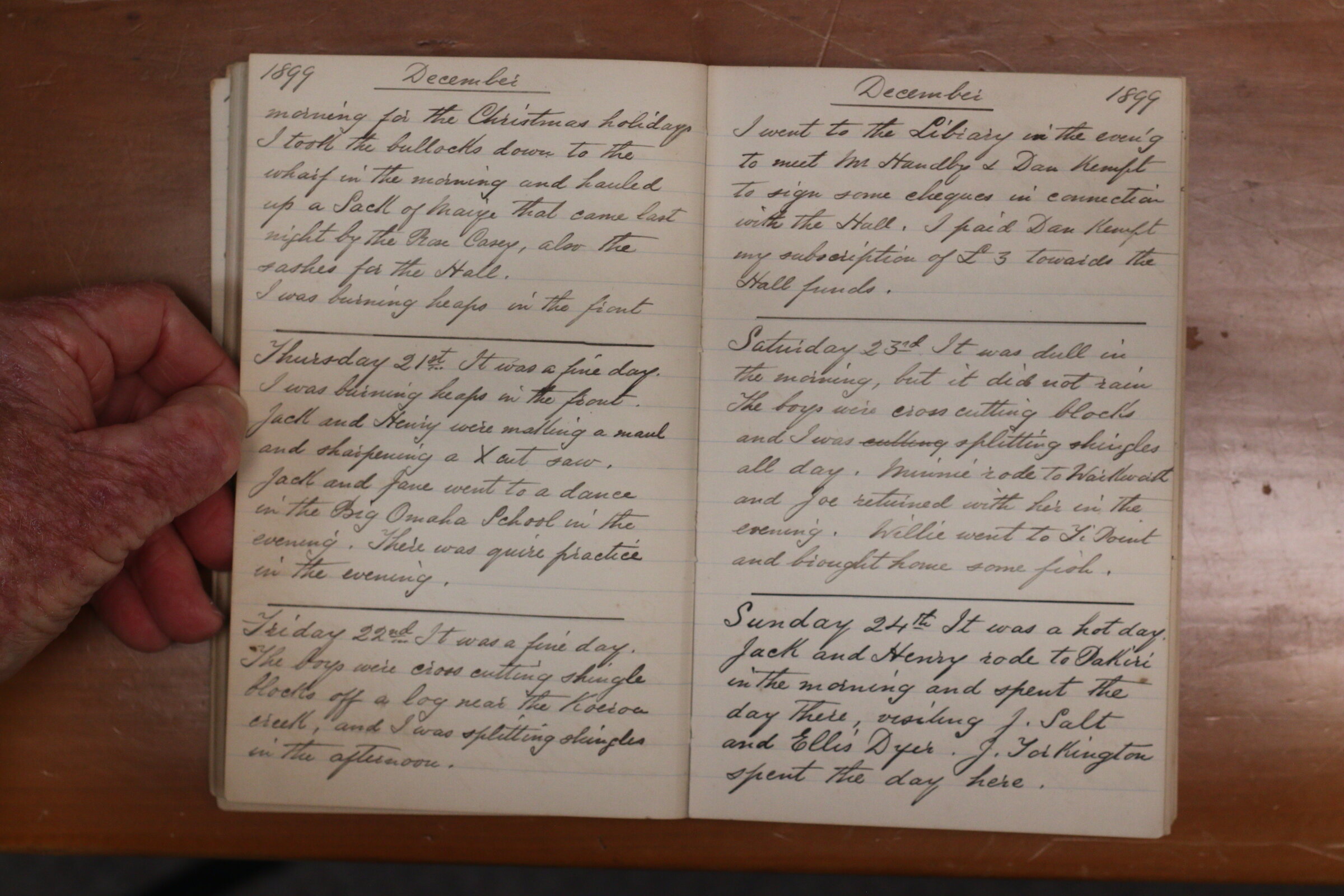 Original CS Clarke diary page