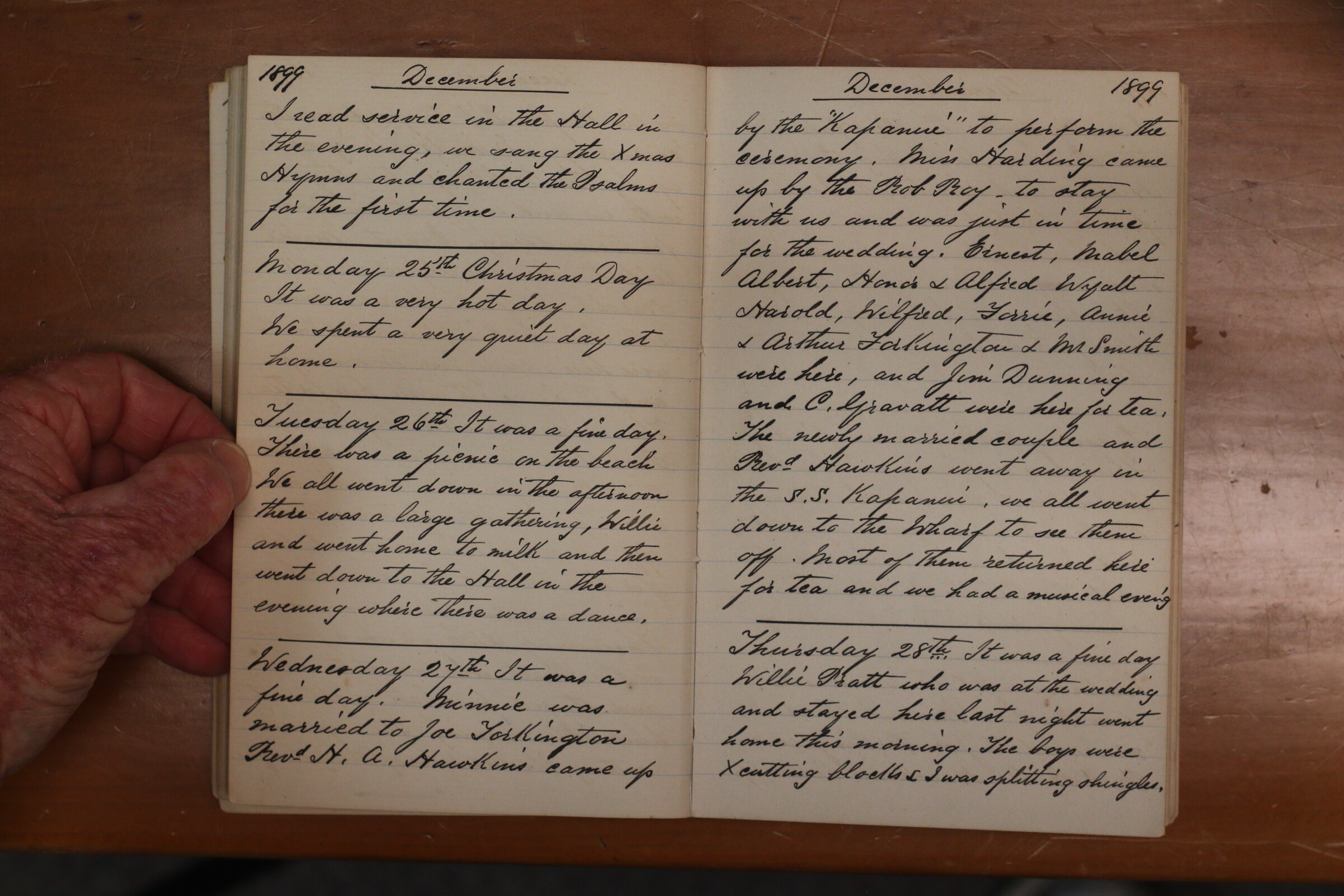 Original CS Clarke diary page