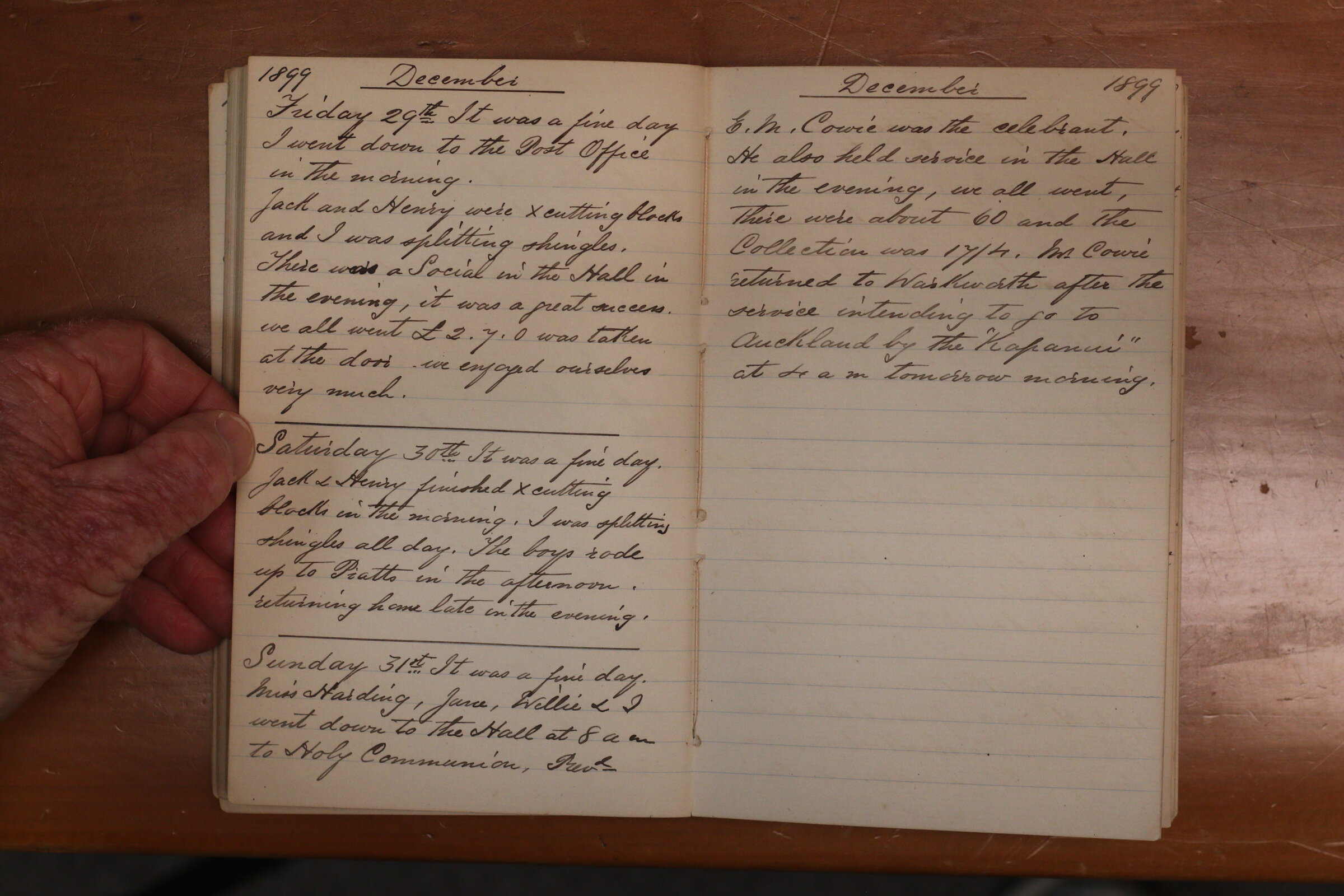 Original CS Clarke diary page