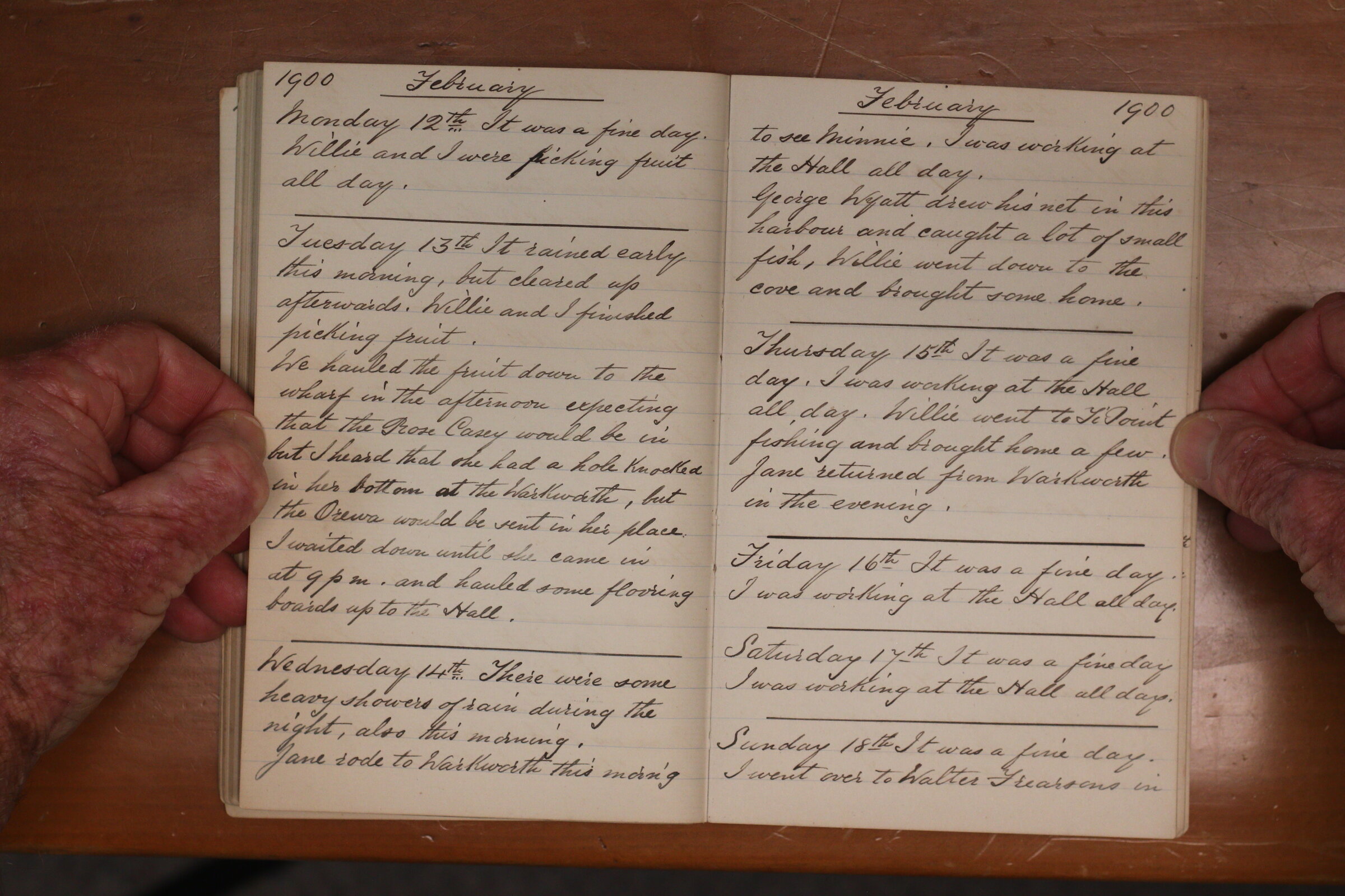 Original CS Clarke diary page