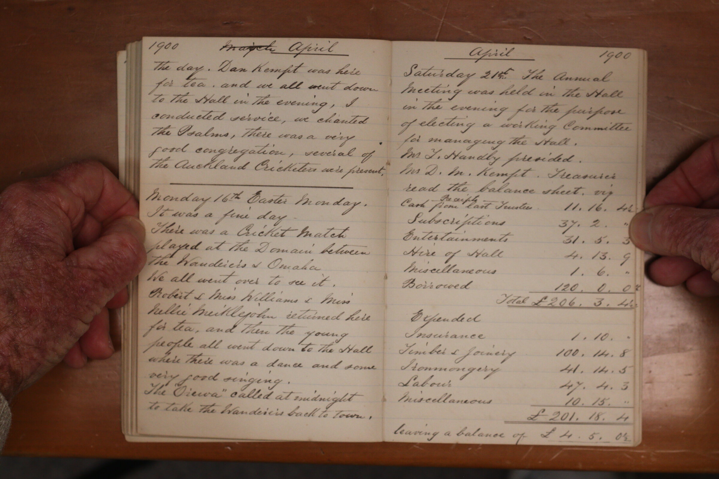 Original CS Clarke diary page