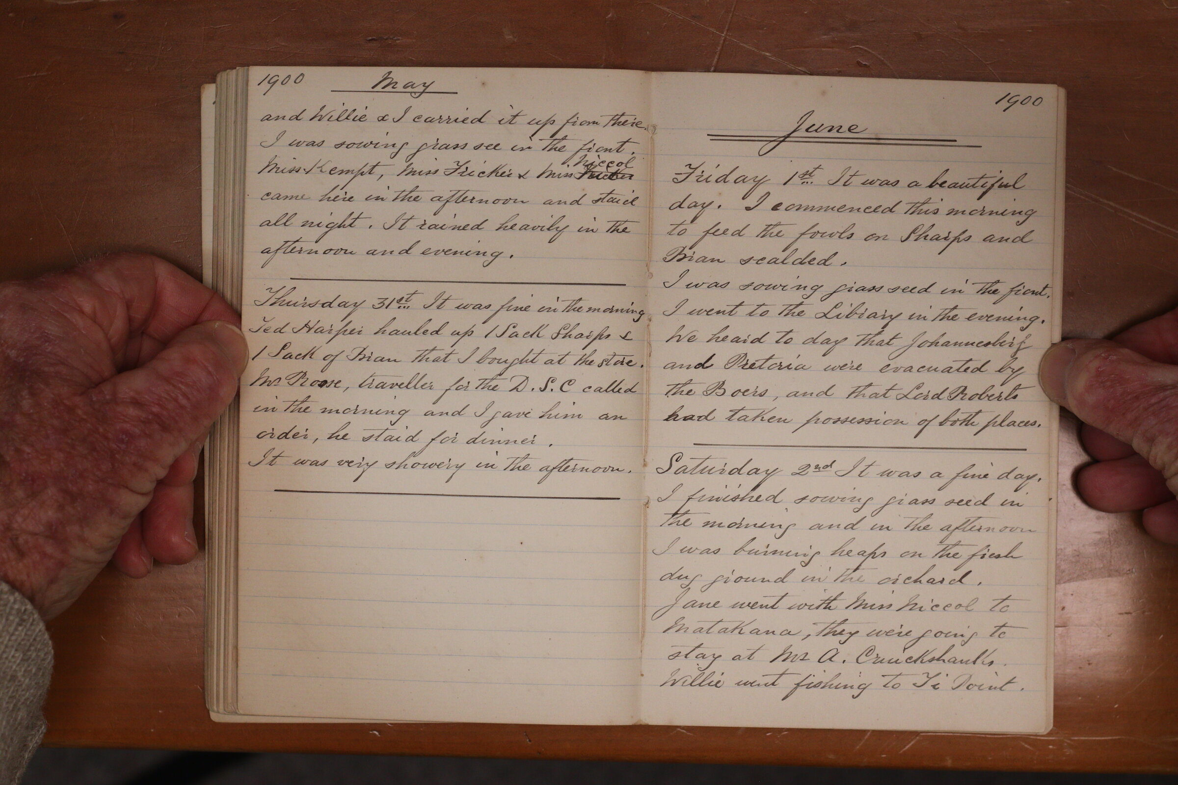 Original CS Clarke diary page