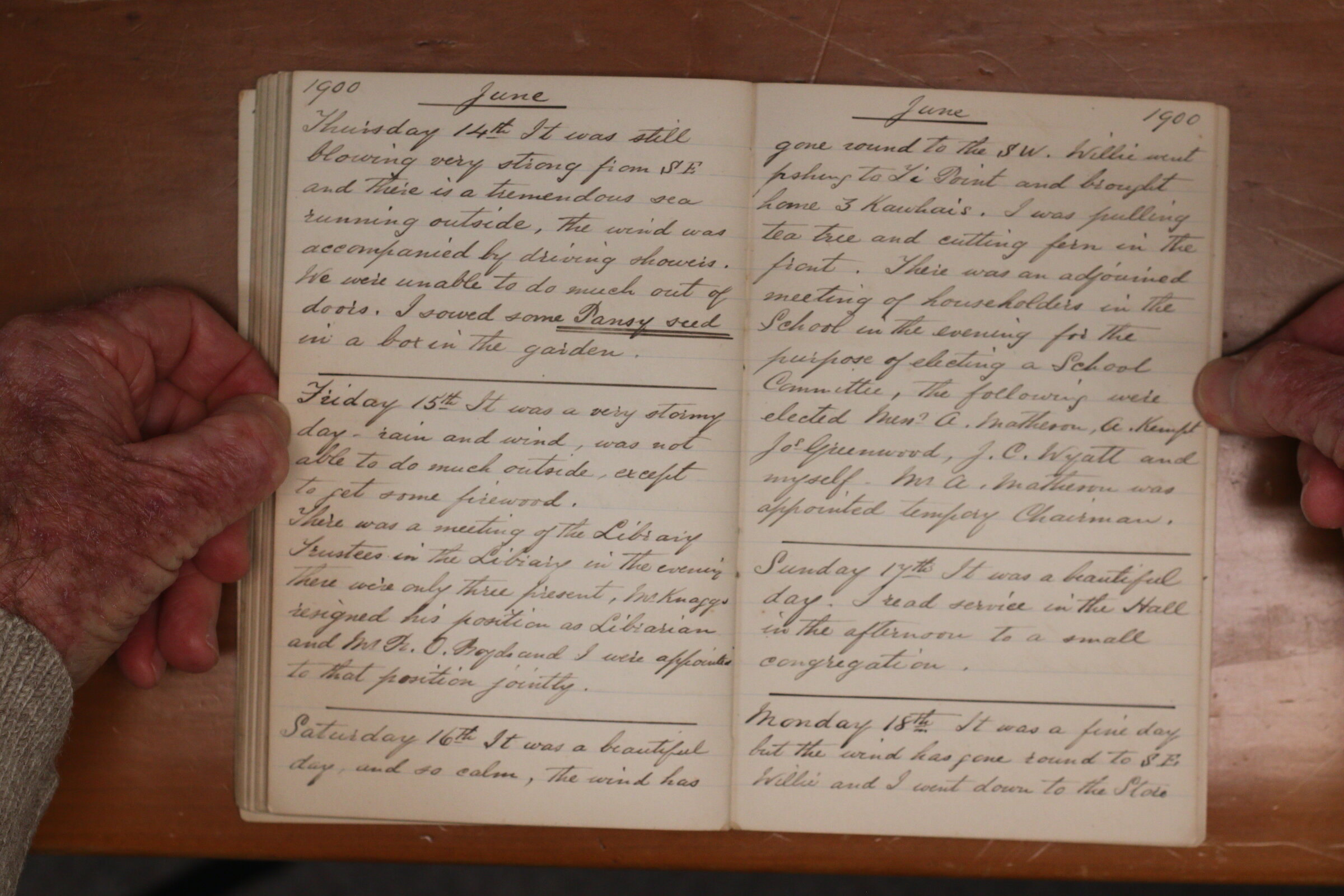 Original CS Clarke diary page