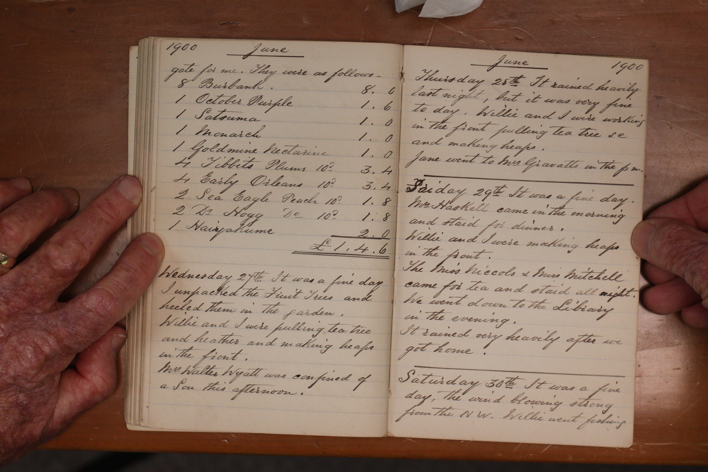 Original CS Clarke diary page