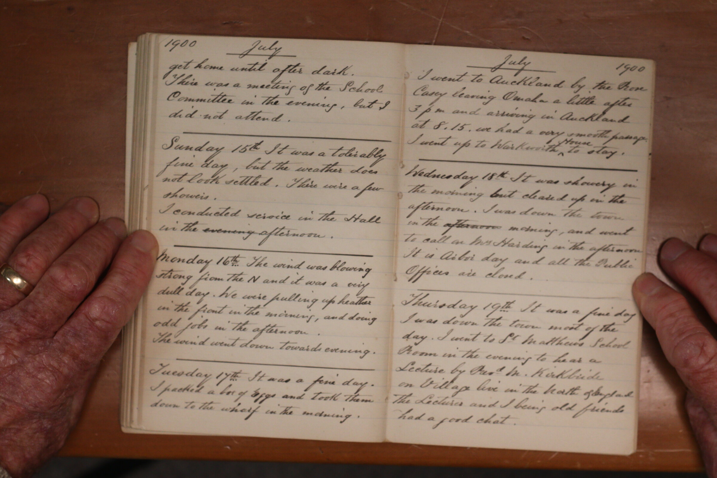 Original CS Clarke diary page