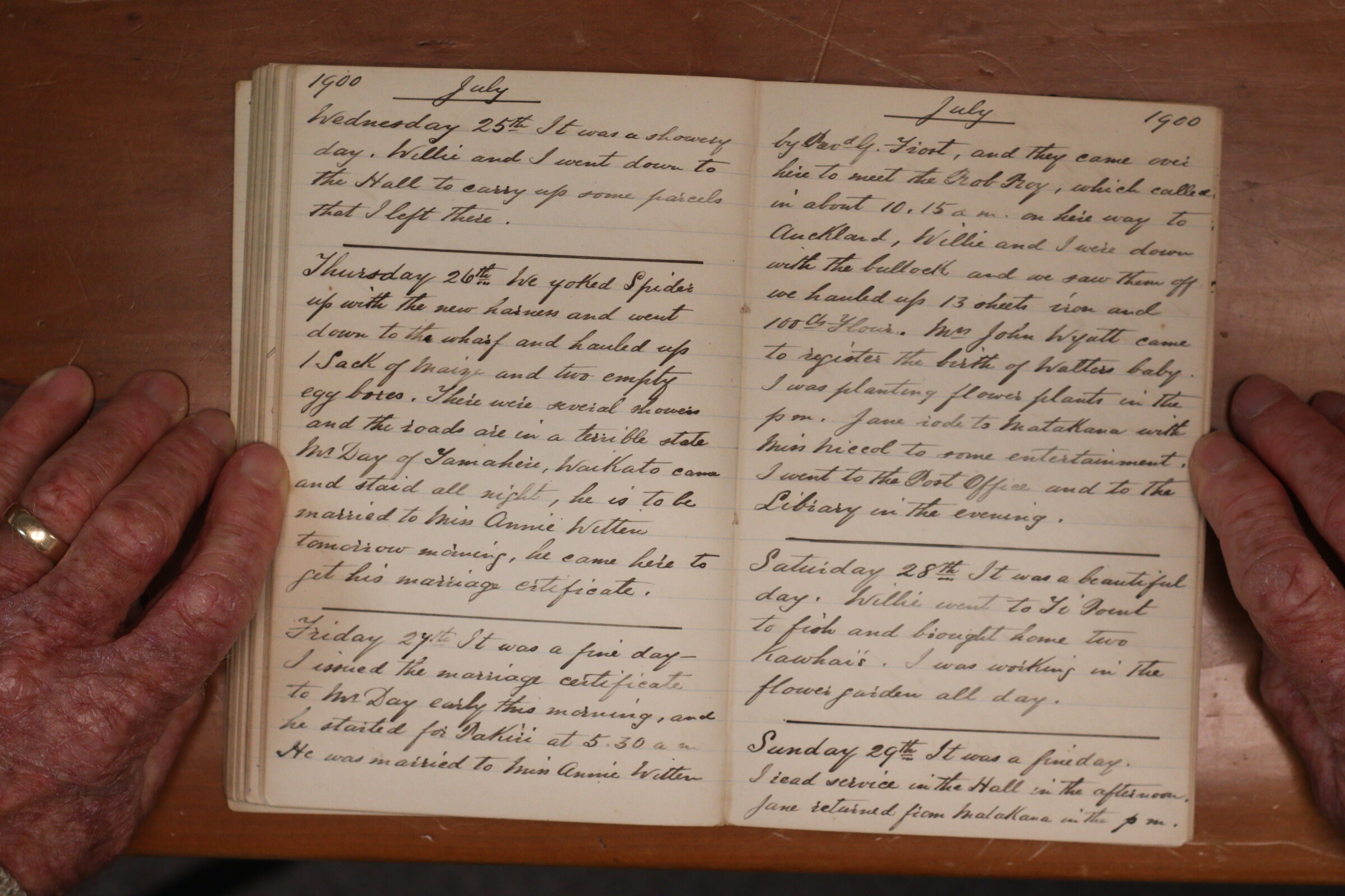 Original CS Clarke diary page