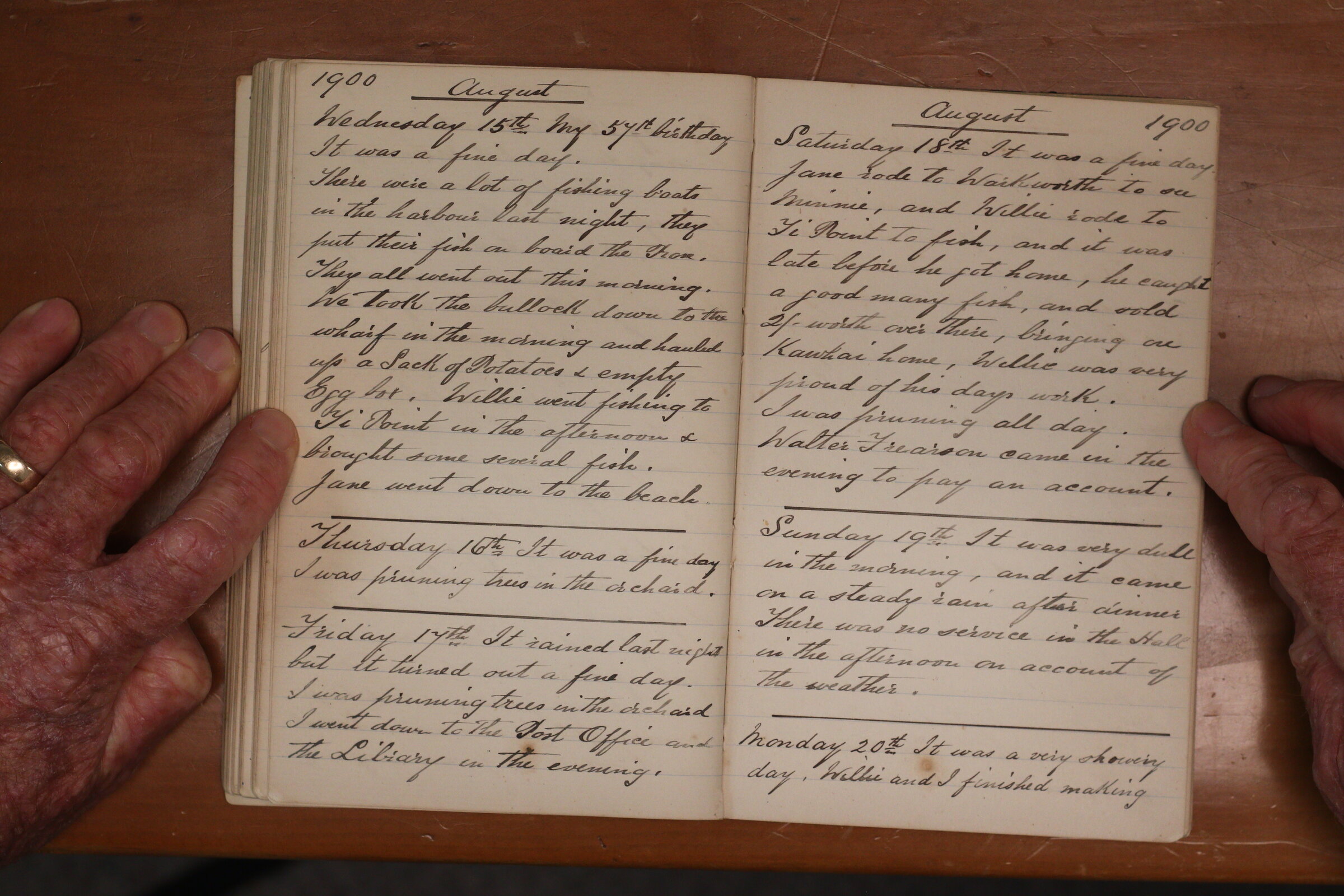 Original CS Clarke diary page