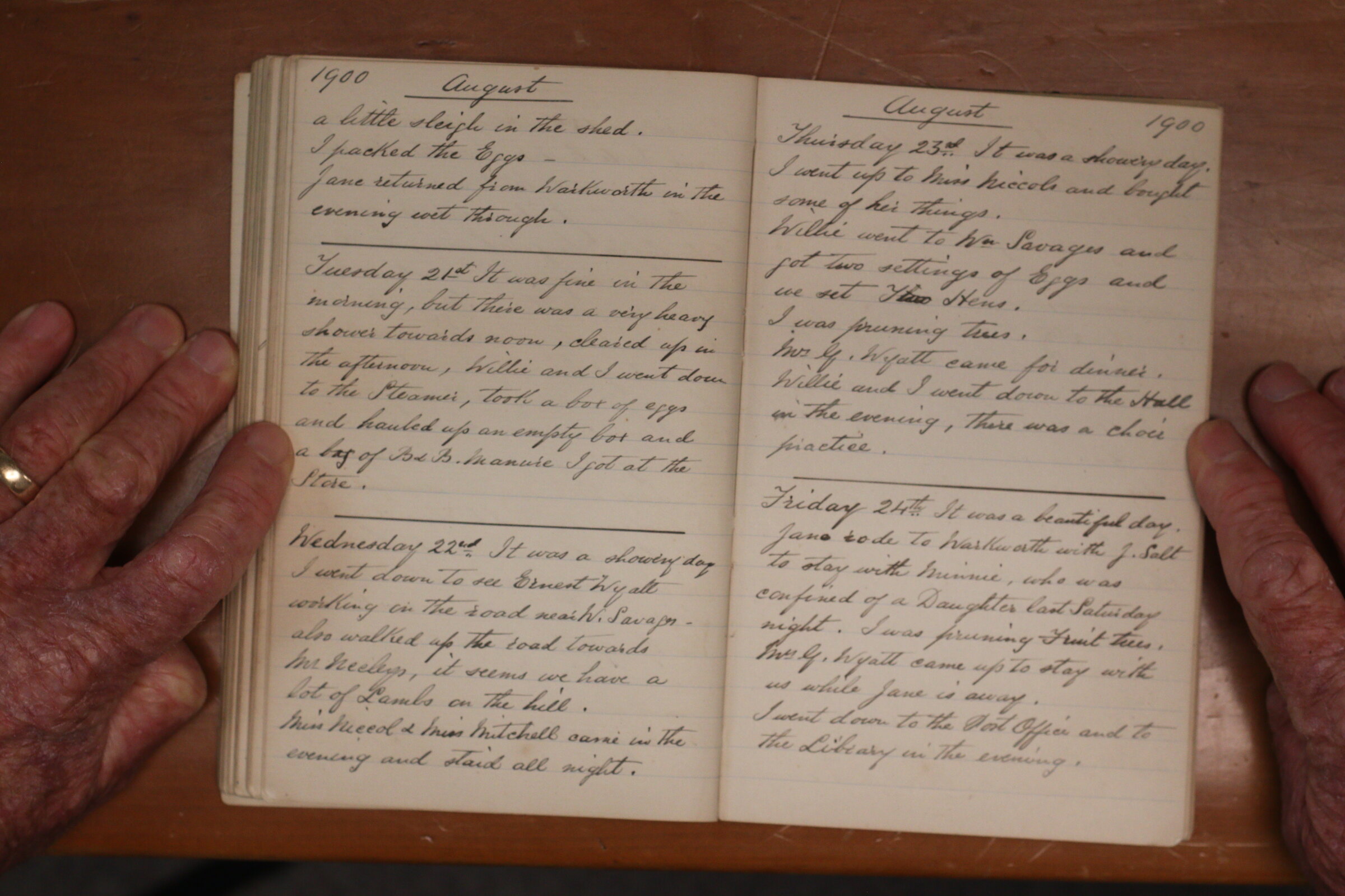 Original CS Clarke diary page