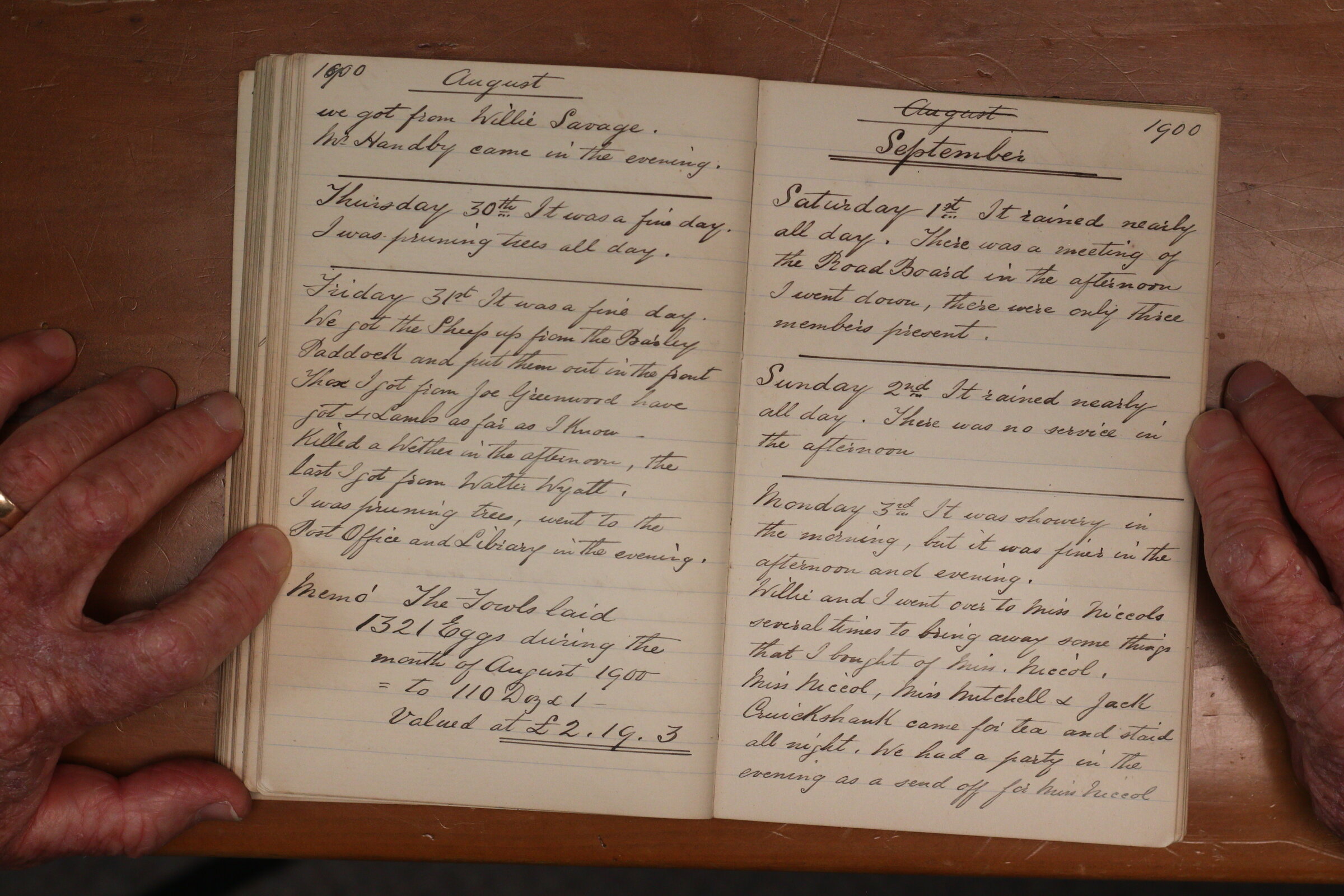 Original CS Clarke diary page