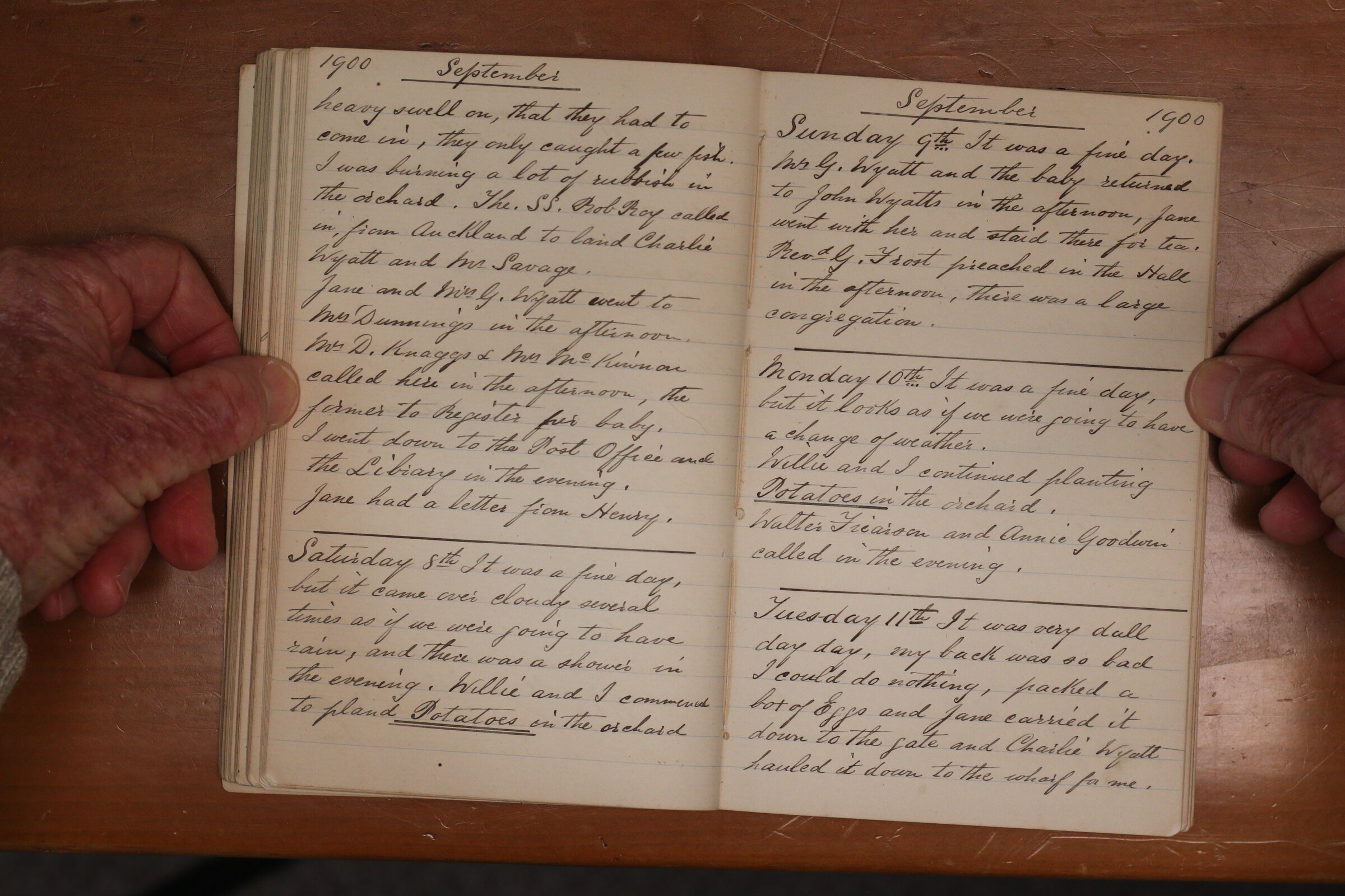 Original CS Clarke diary page