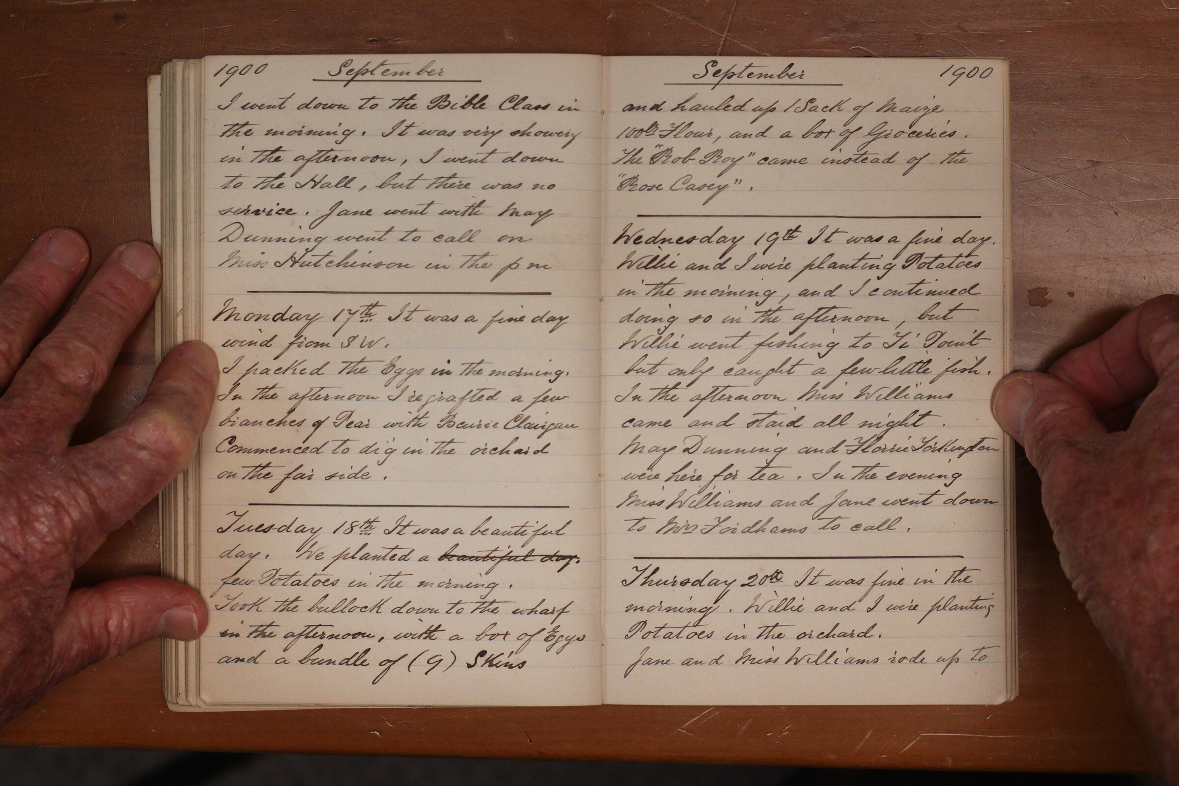 Original CS Clarke diary page
