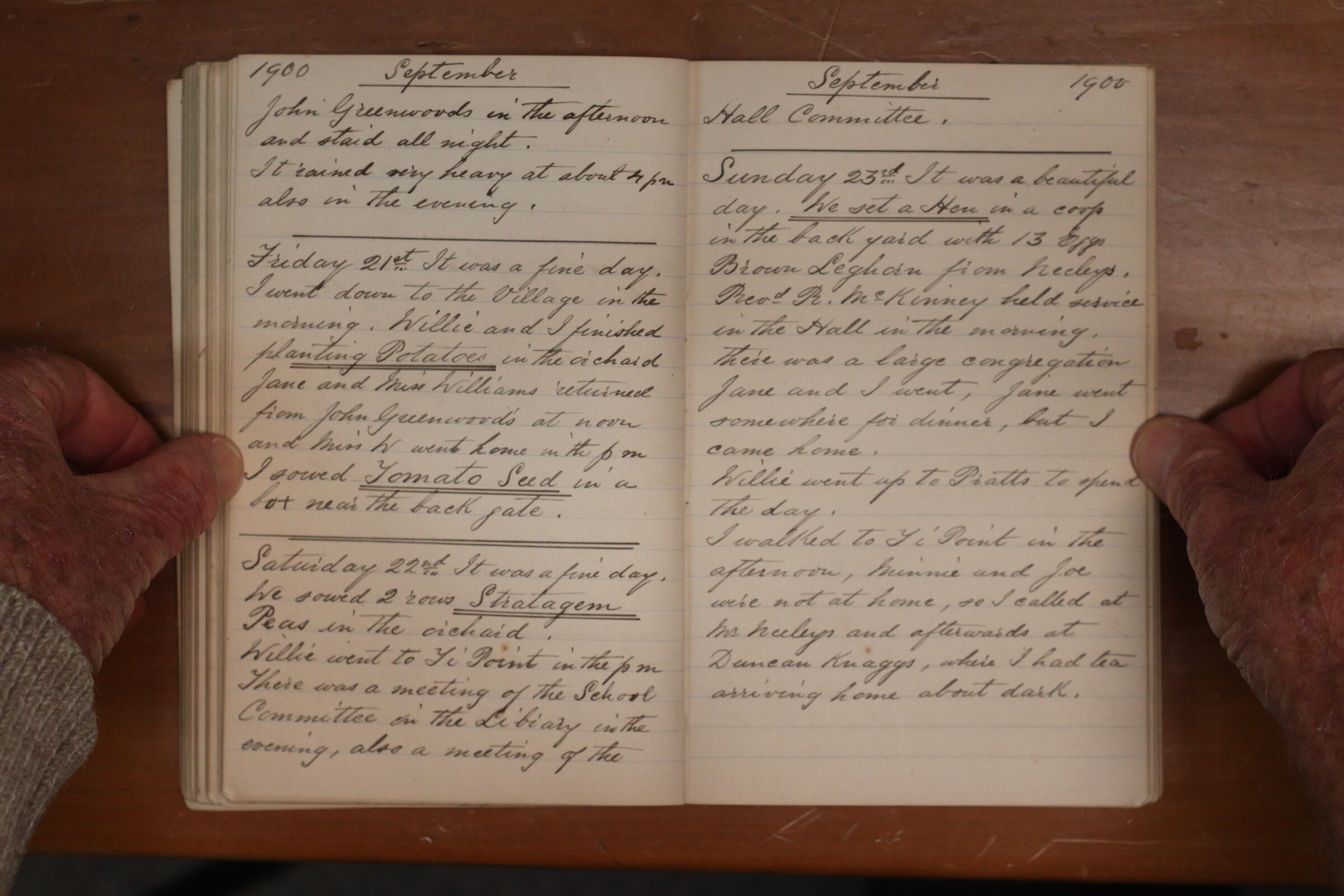 Original CS Clarke diary page