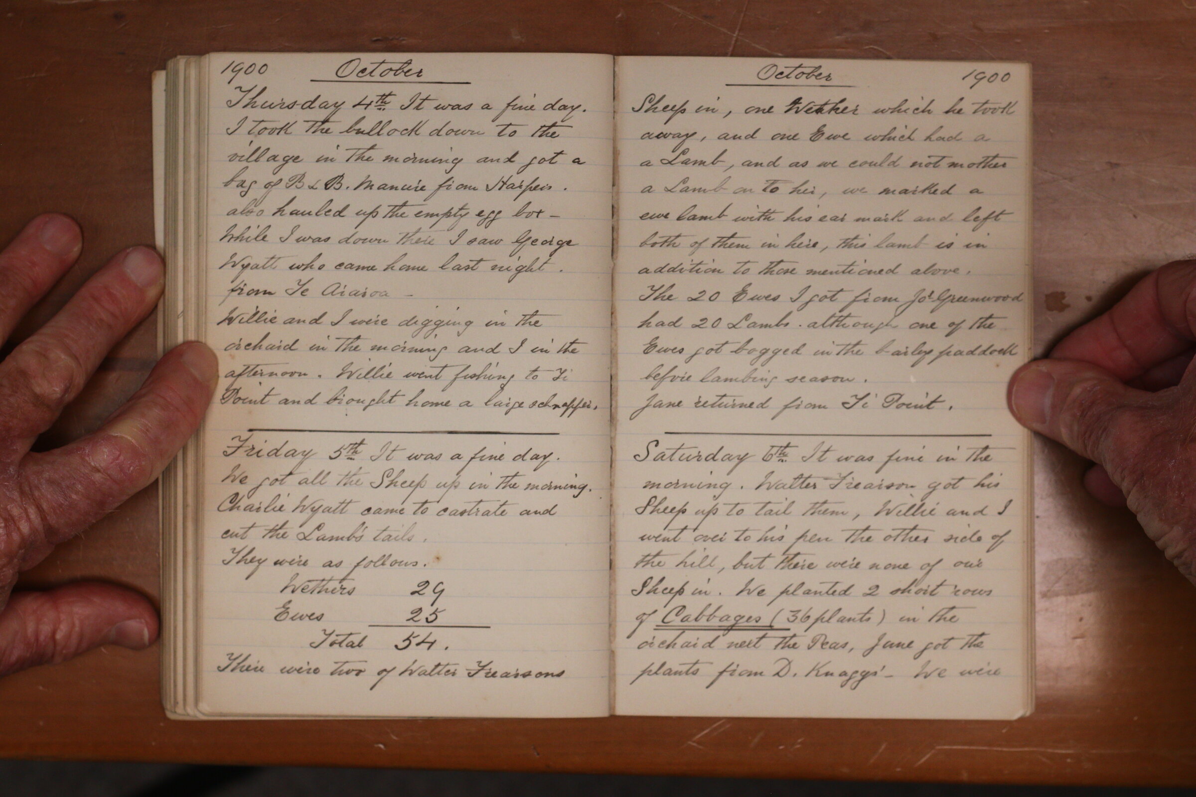 Original CS Clarke diary page