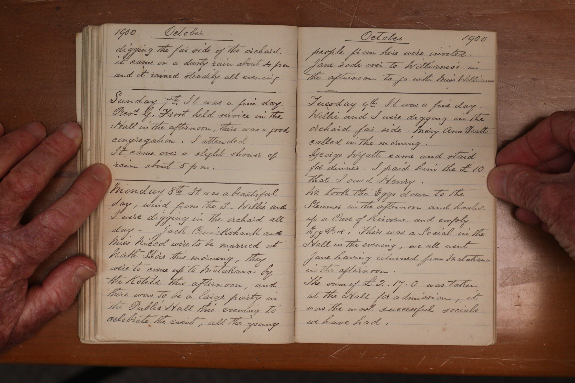 Original CS Clarke diary page