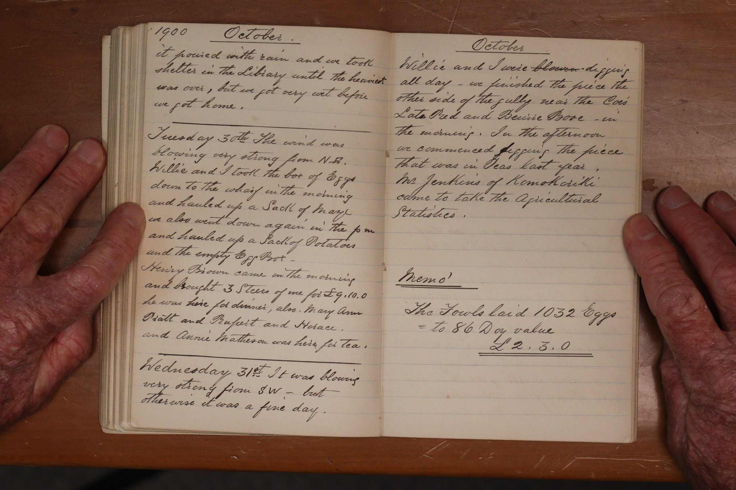 Original CS Clarke diary page