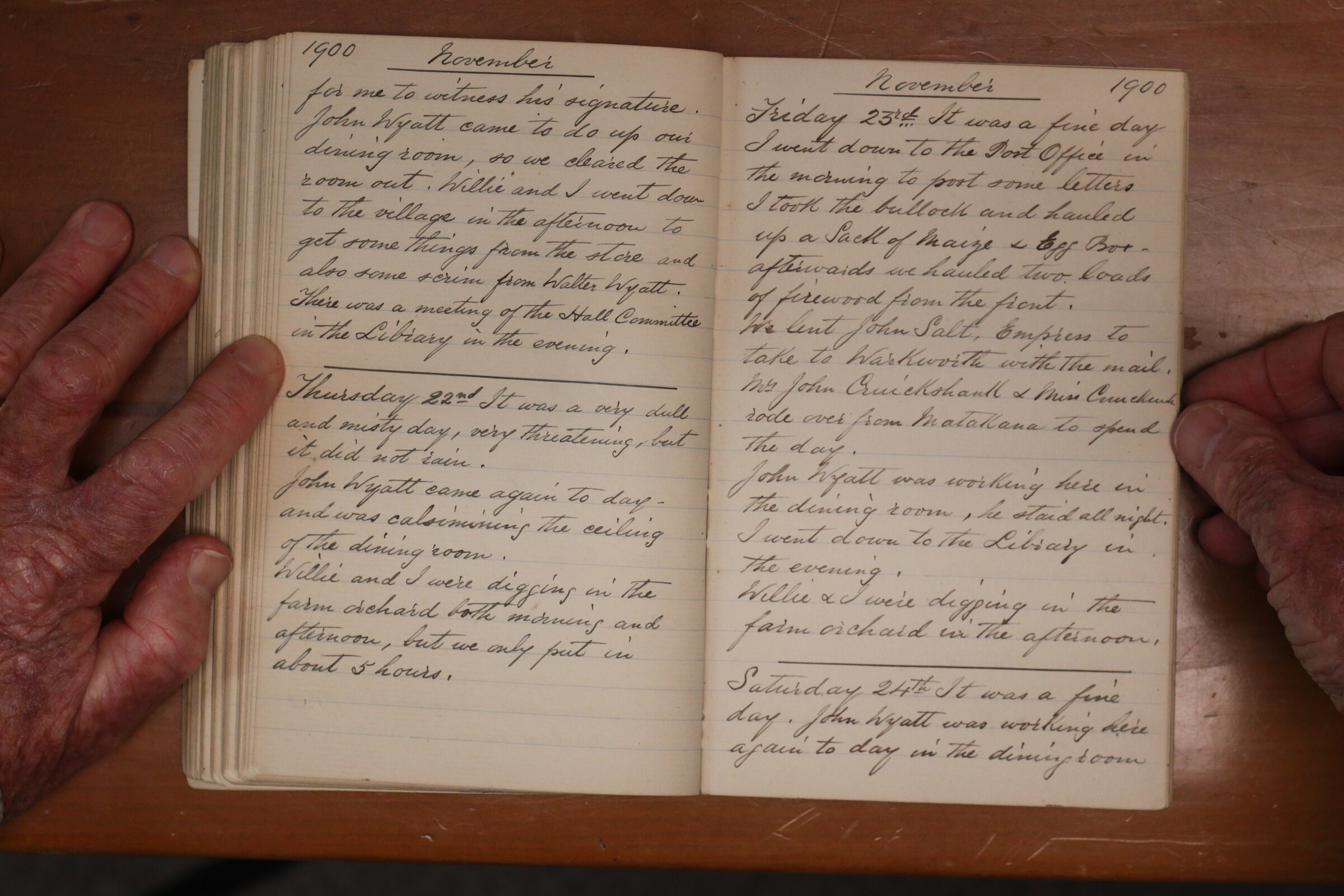 Original CS Clarke diary page