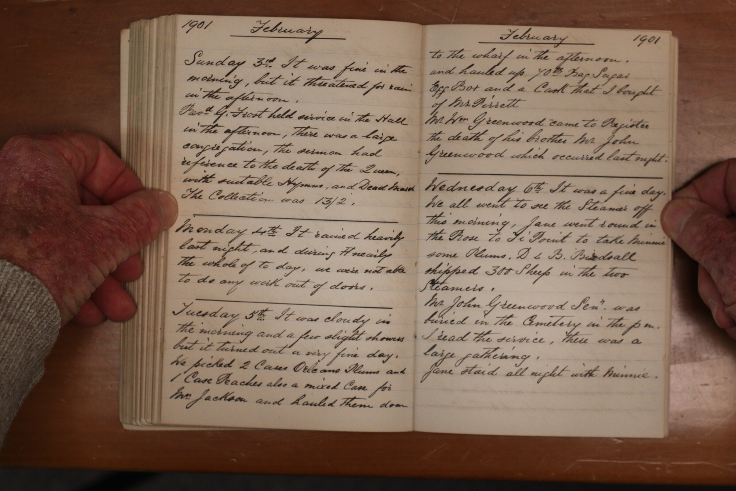 Original CS Clarke diary page