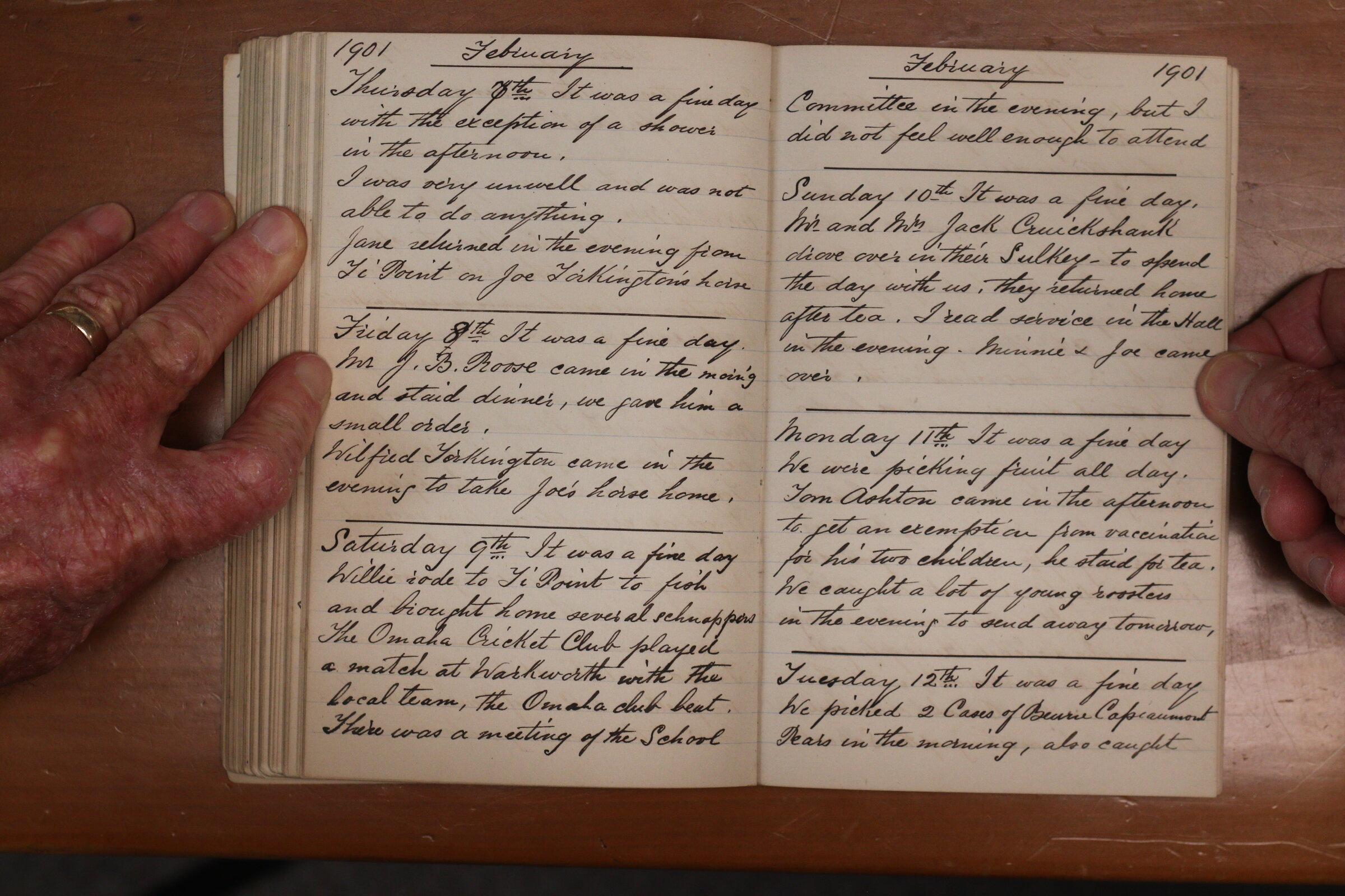 Original CS Clarke diary page