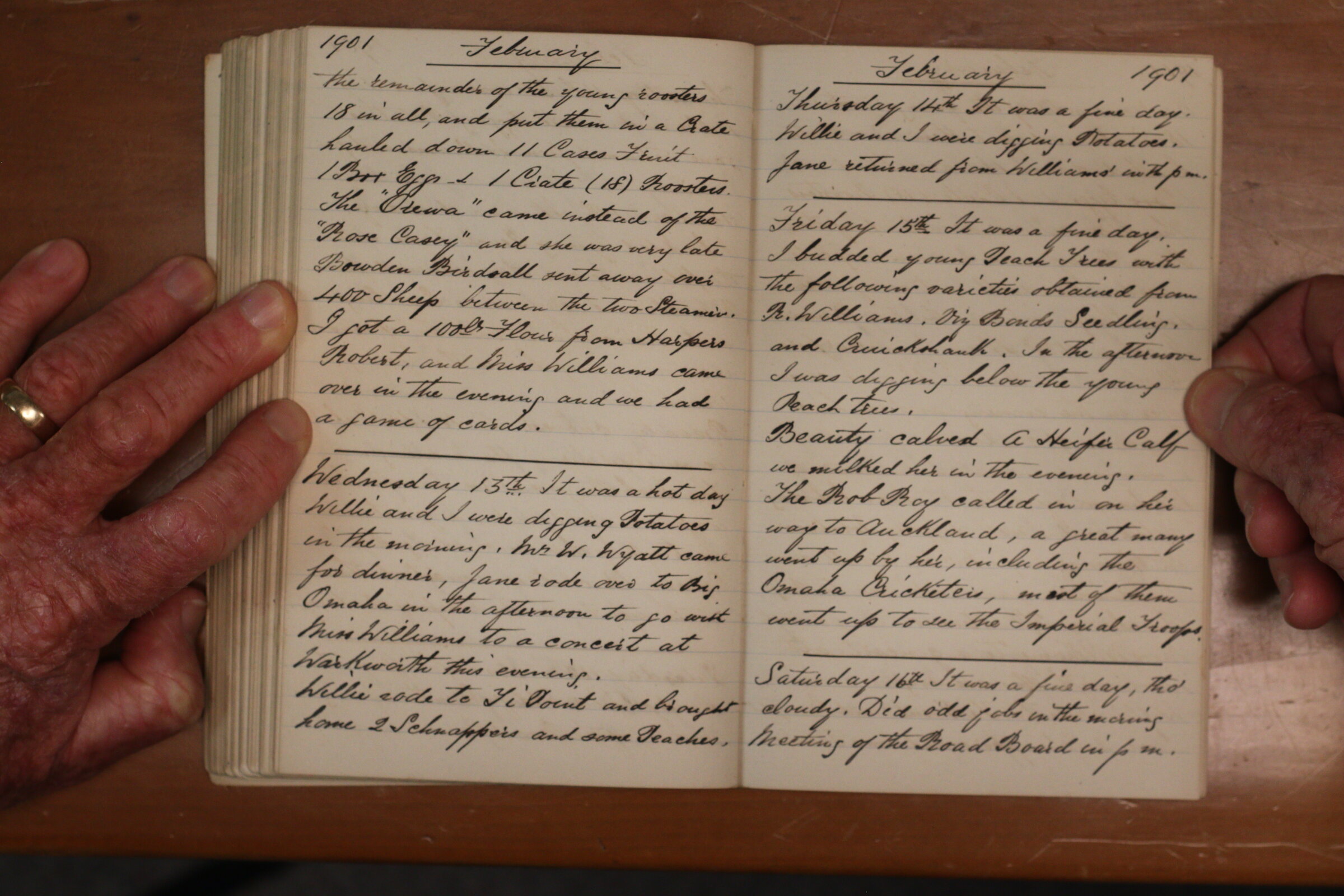Original CS Clarke diary page