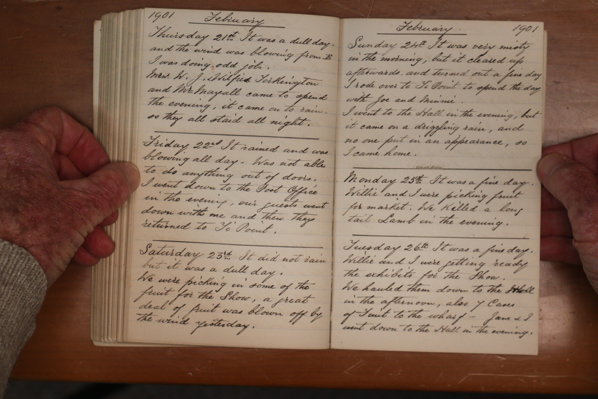 Original CS Clarke diary page