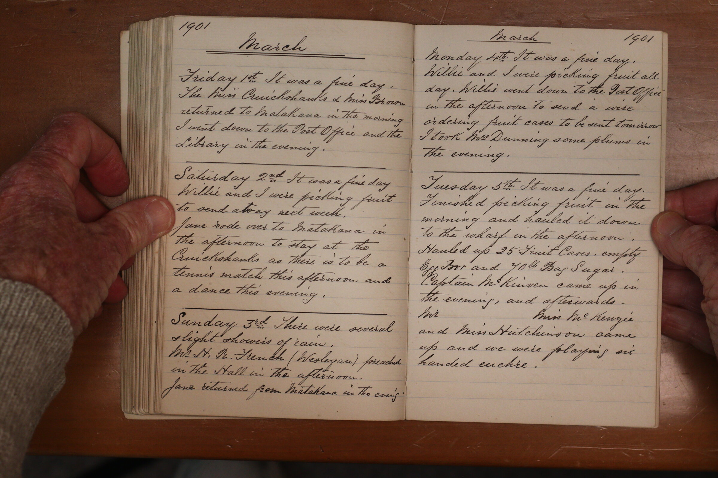 Original CS Clarke diary page