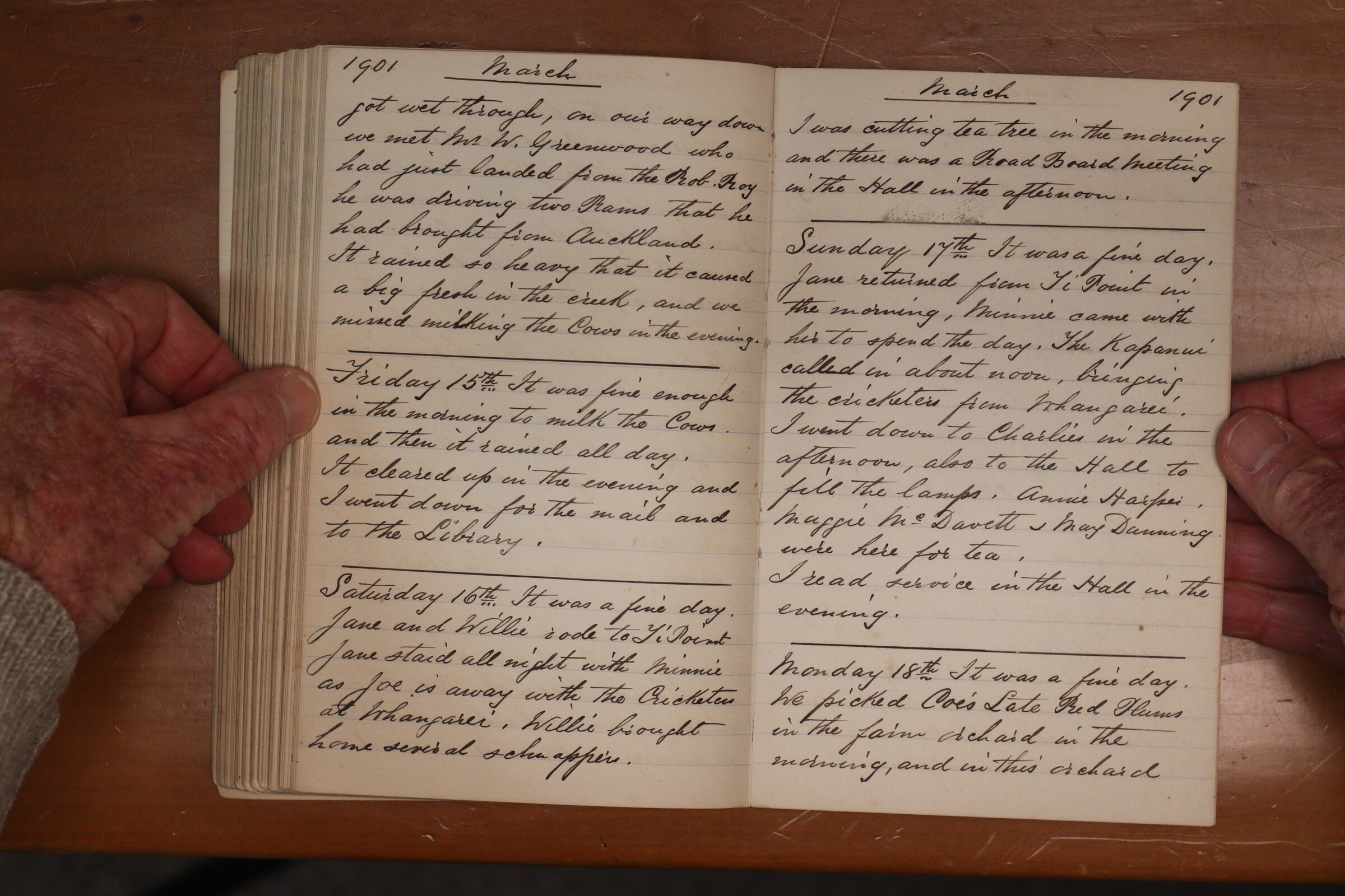 Original CS Clarke diary page