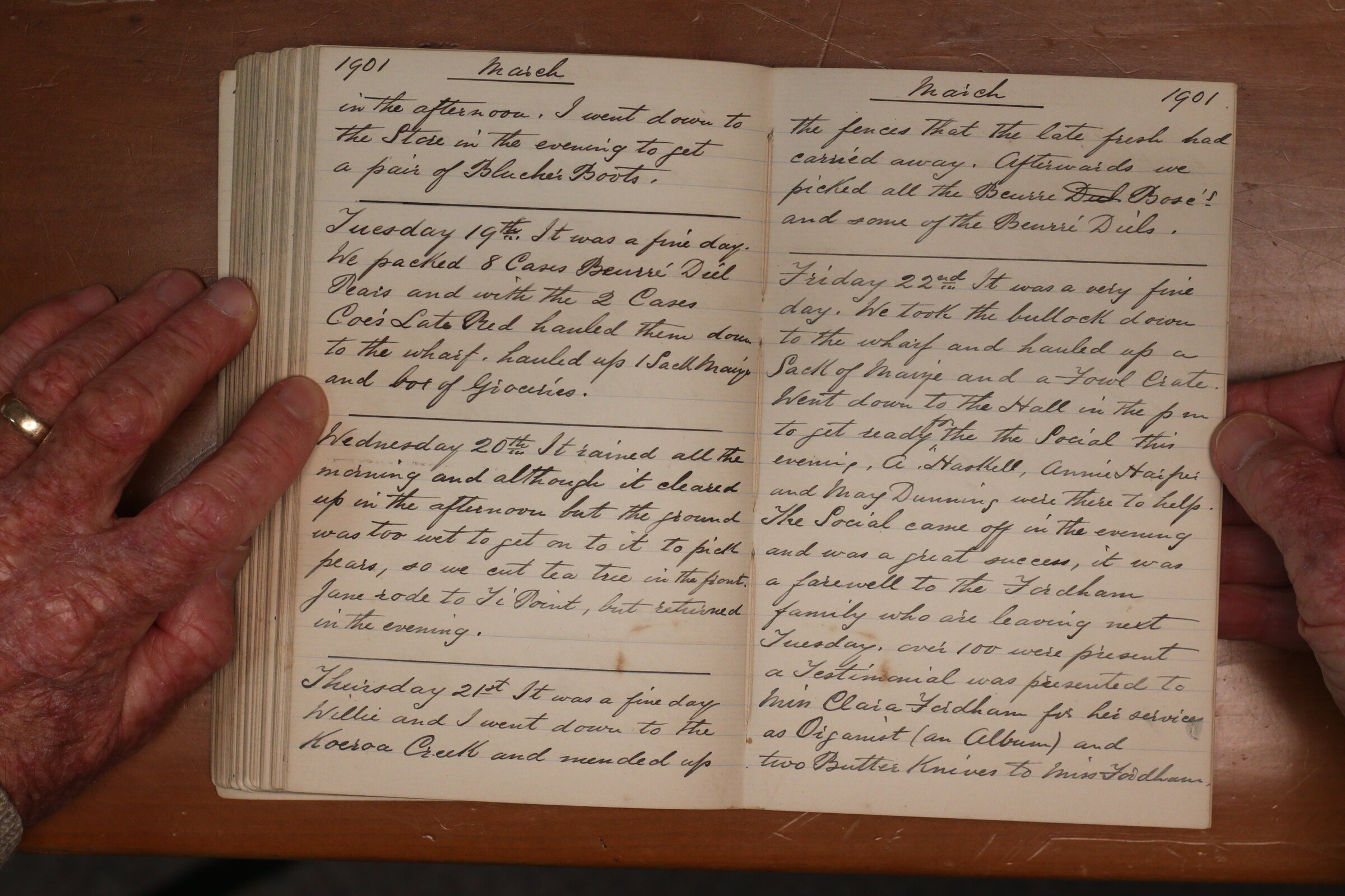 Original CS Clarke diary page